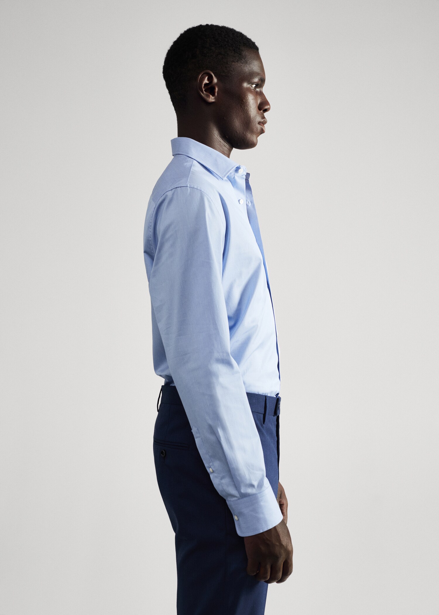 Micro-structure slim-fit suit shirt - Details of the article 6