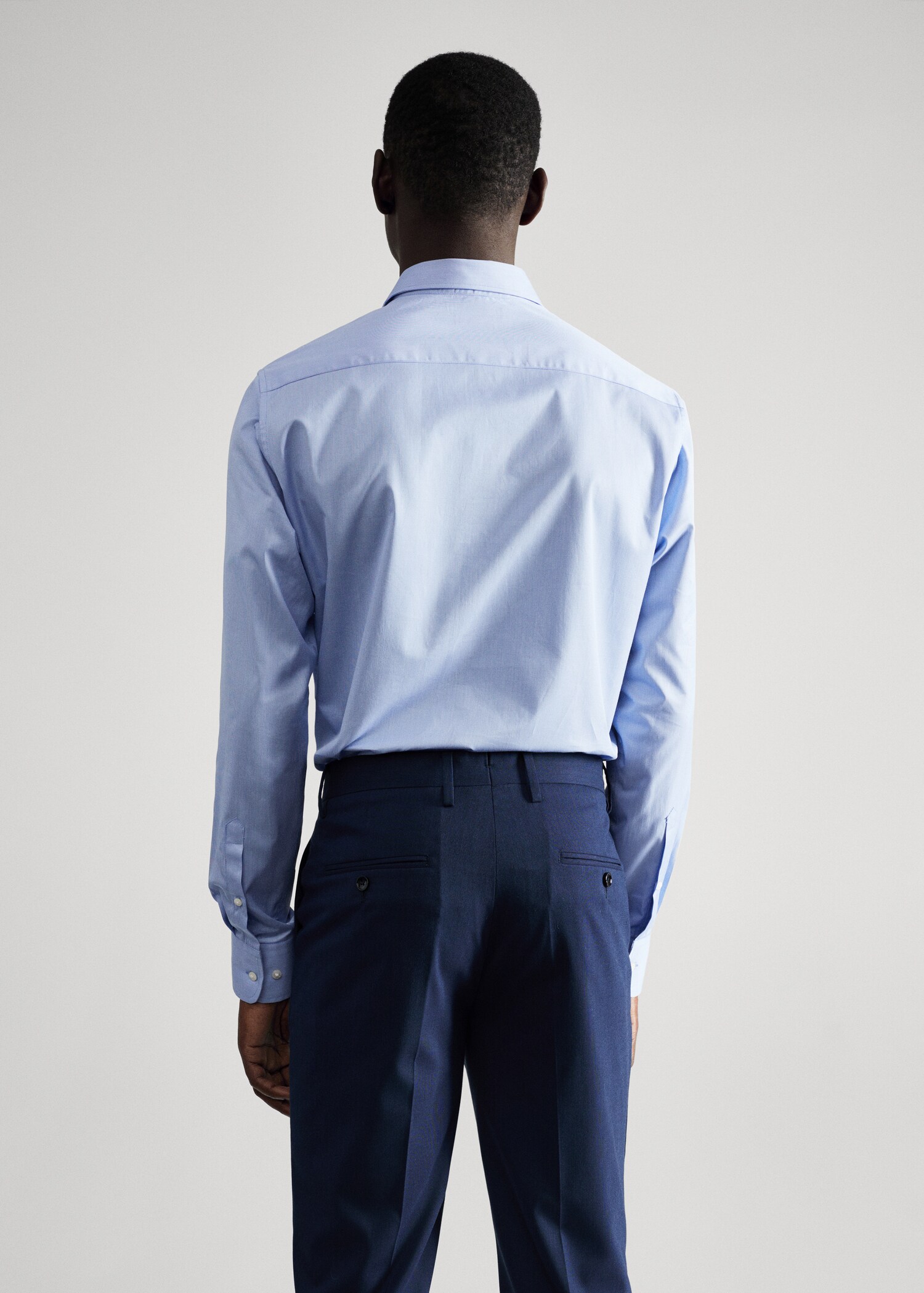 Micro-structure slim-fit suit shirt - Reverse of the article