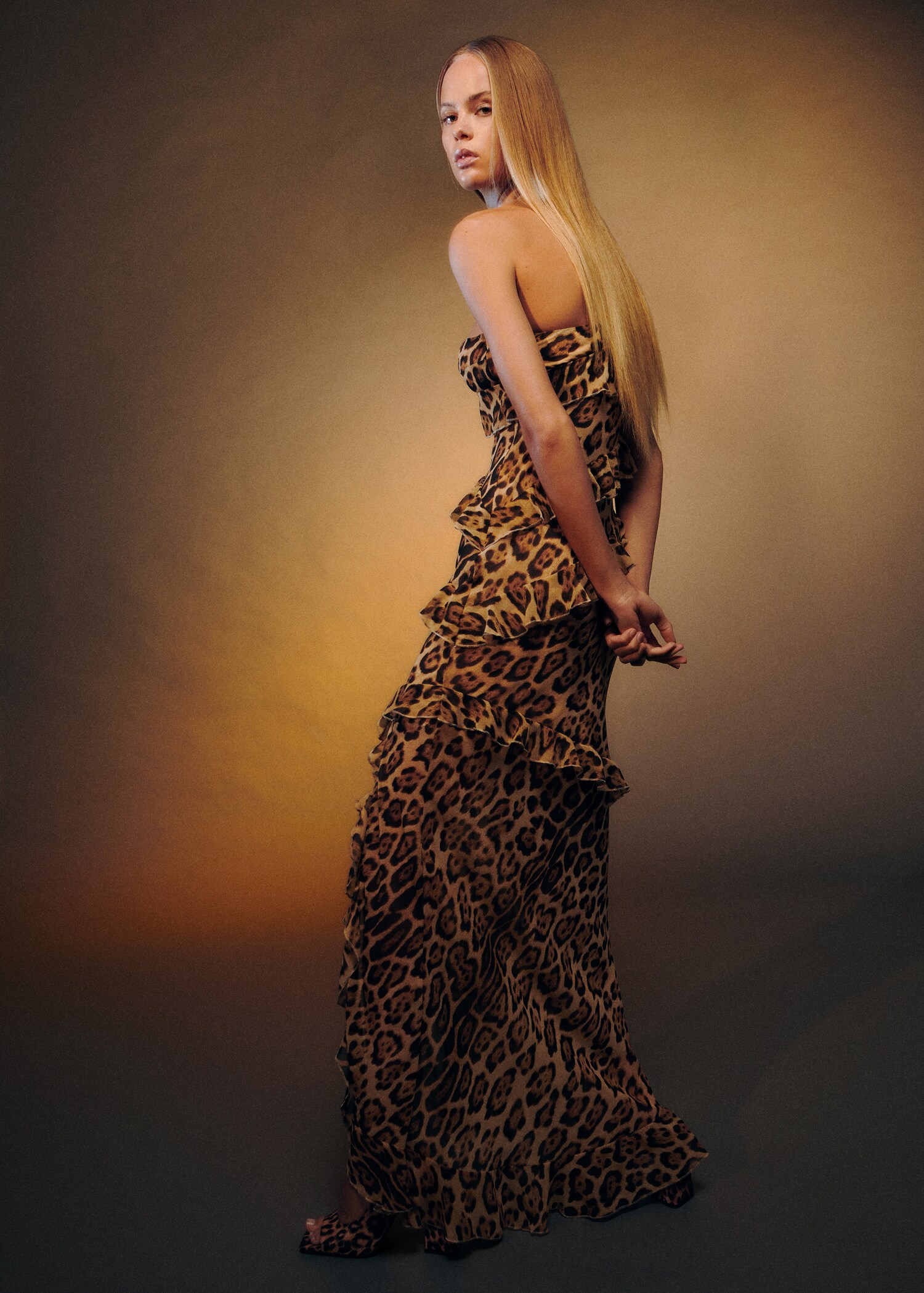 Leopard-print fluid dress - Details of the article 9