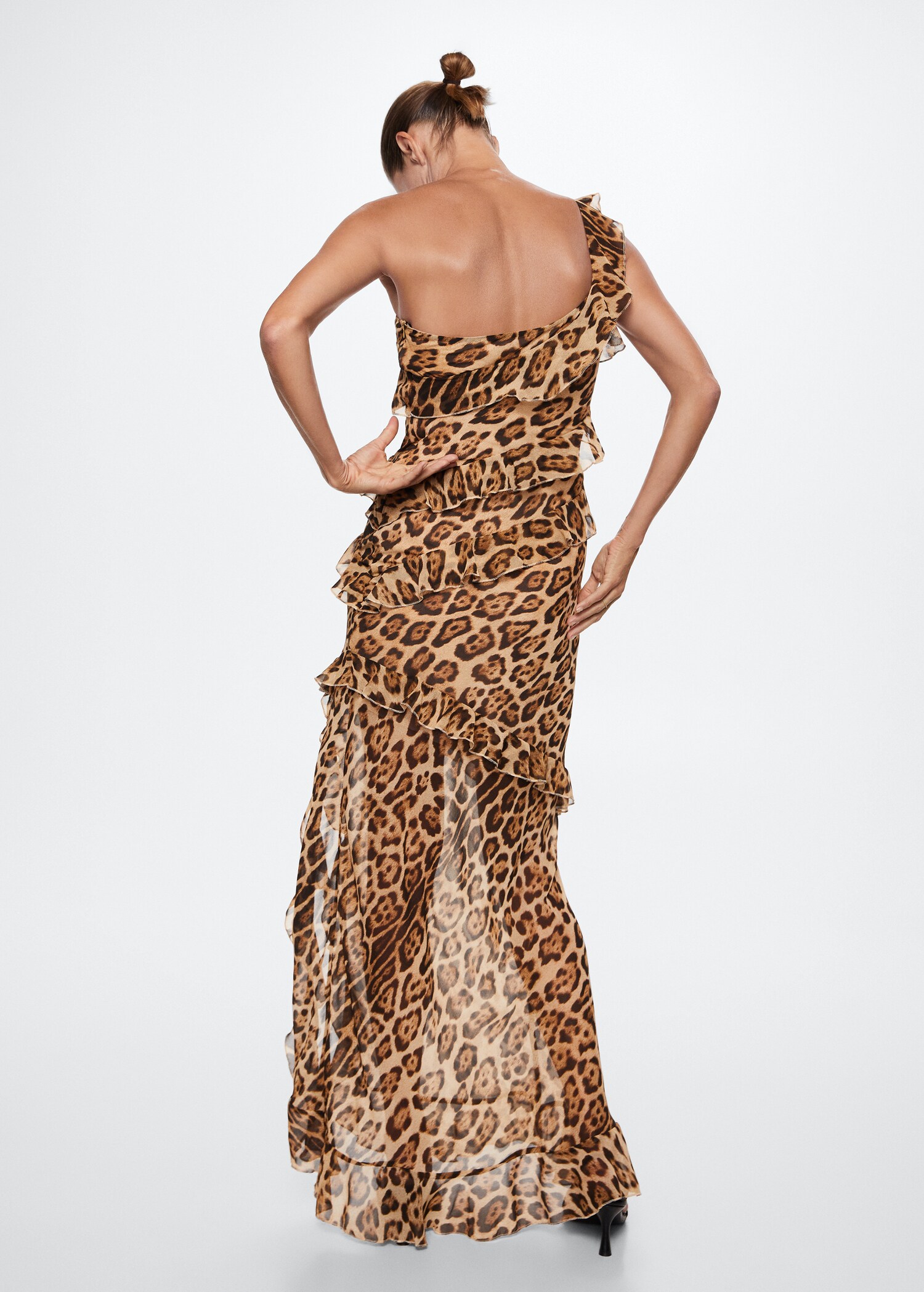 Leopard-print fluid dress - Reverse of the article