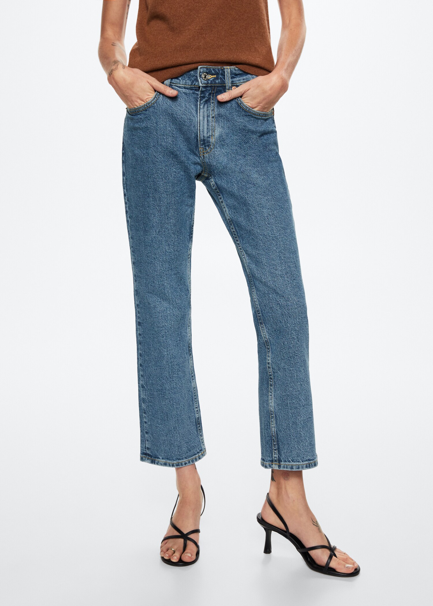 Mid-rise straight jeans - Medium plane