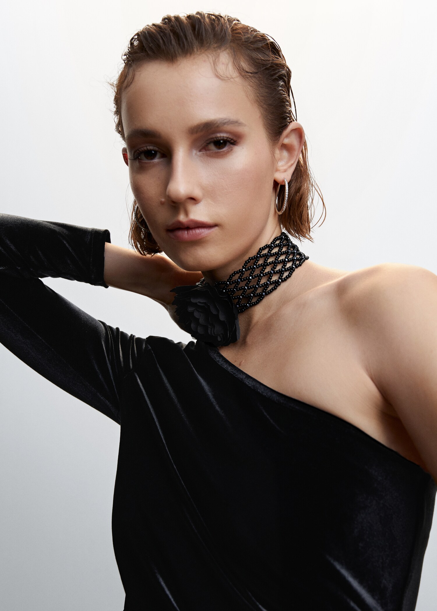 Robe asymétrique velours - Détail de l'article 1