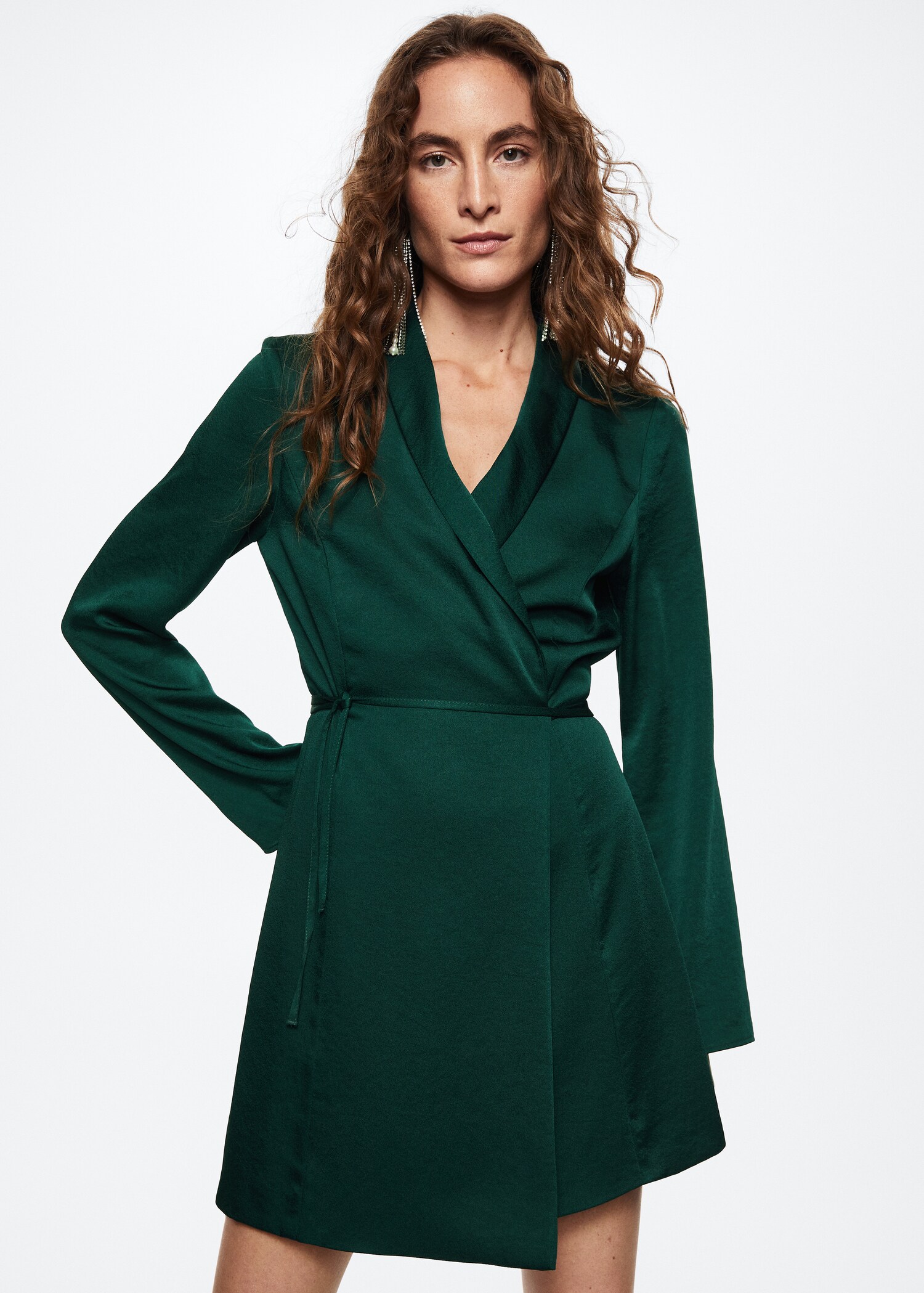 Wrapped satin dress - Medium plane
