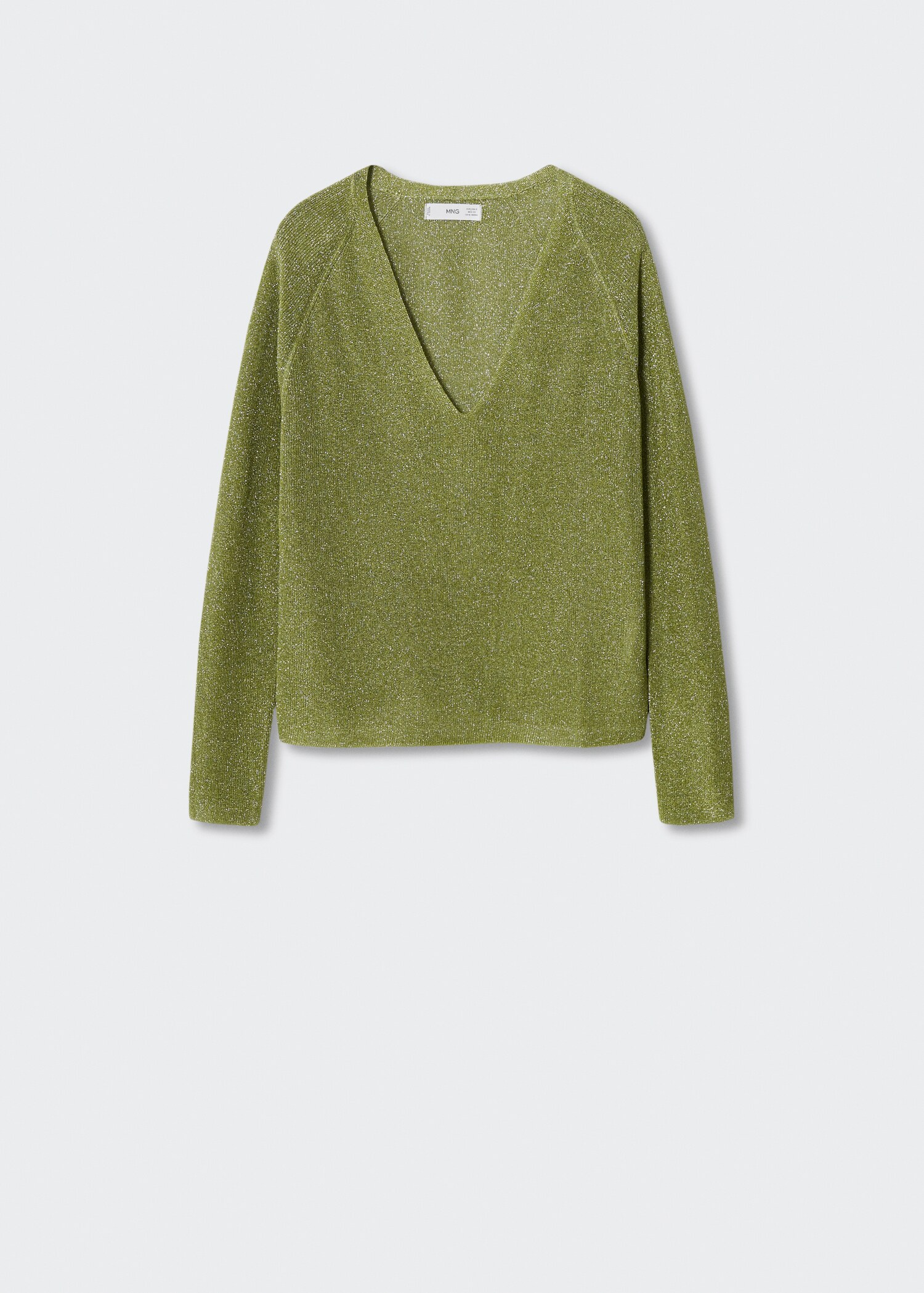 V-neck lurex sweater - Article without model