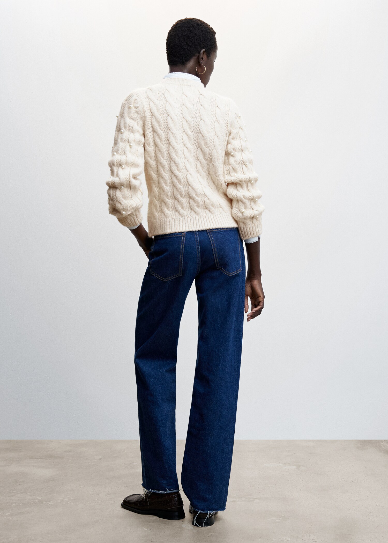 Pearl chunky-knit sweater - Reverse of the article