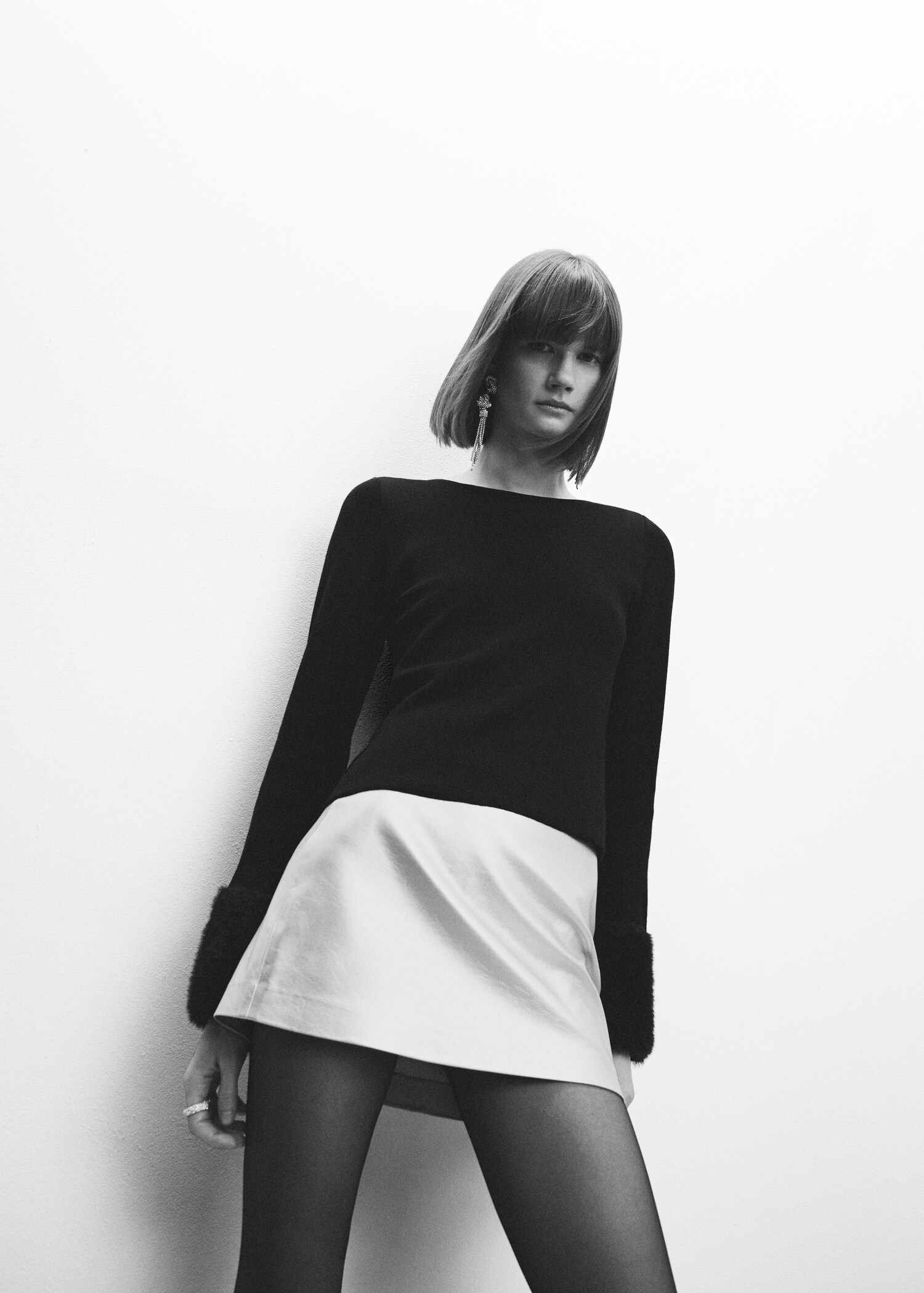 Pull-over manches fausse fourrure - Détail de l'article 6