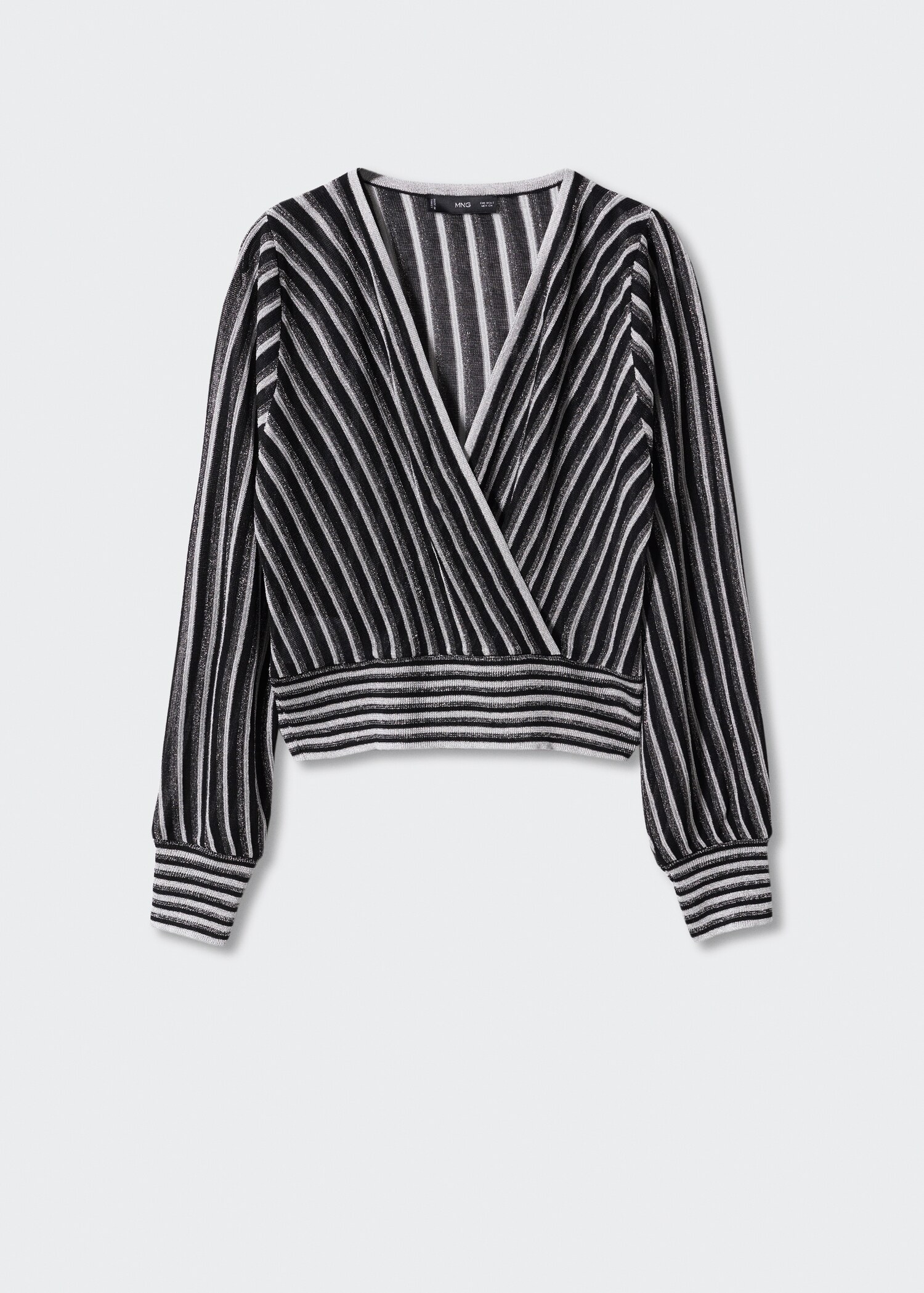 Pull-over rayures col cache-cœur - Article sans modèle