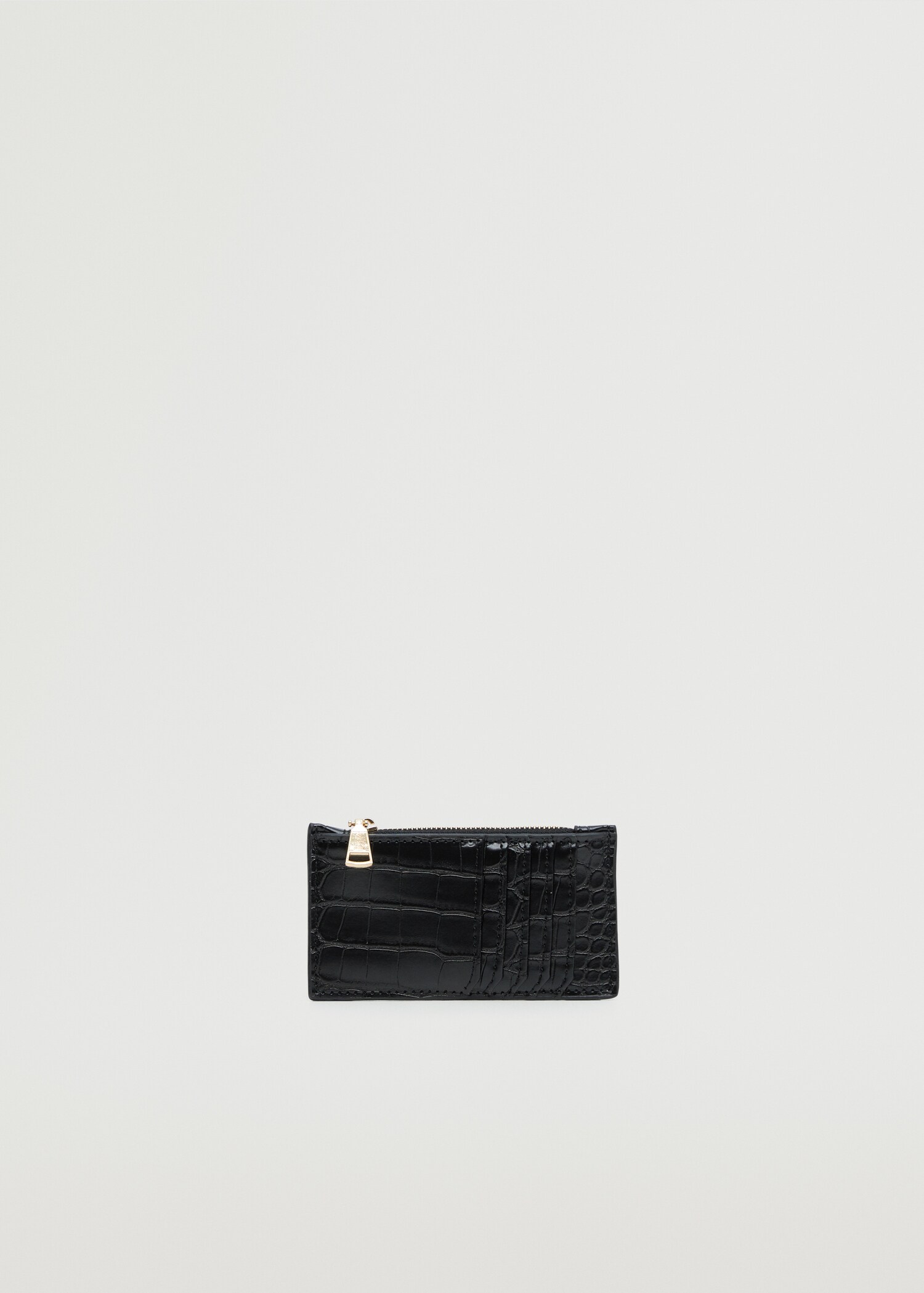 Croc-effect card holder - Medium plane