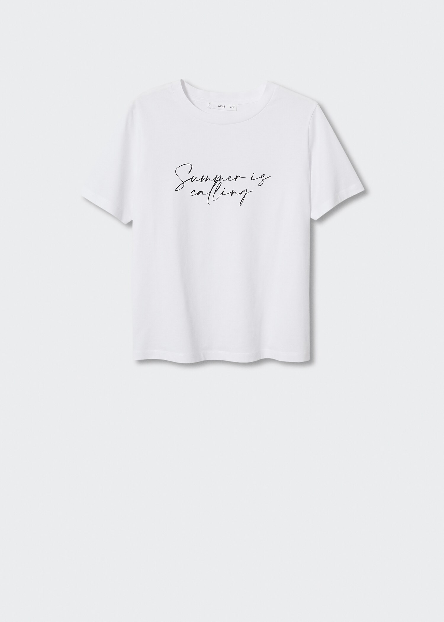 Katoenen T-shirt met boodschap - Artikel zonder model