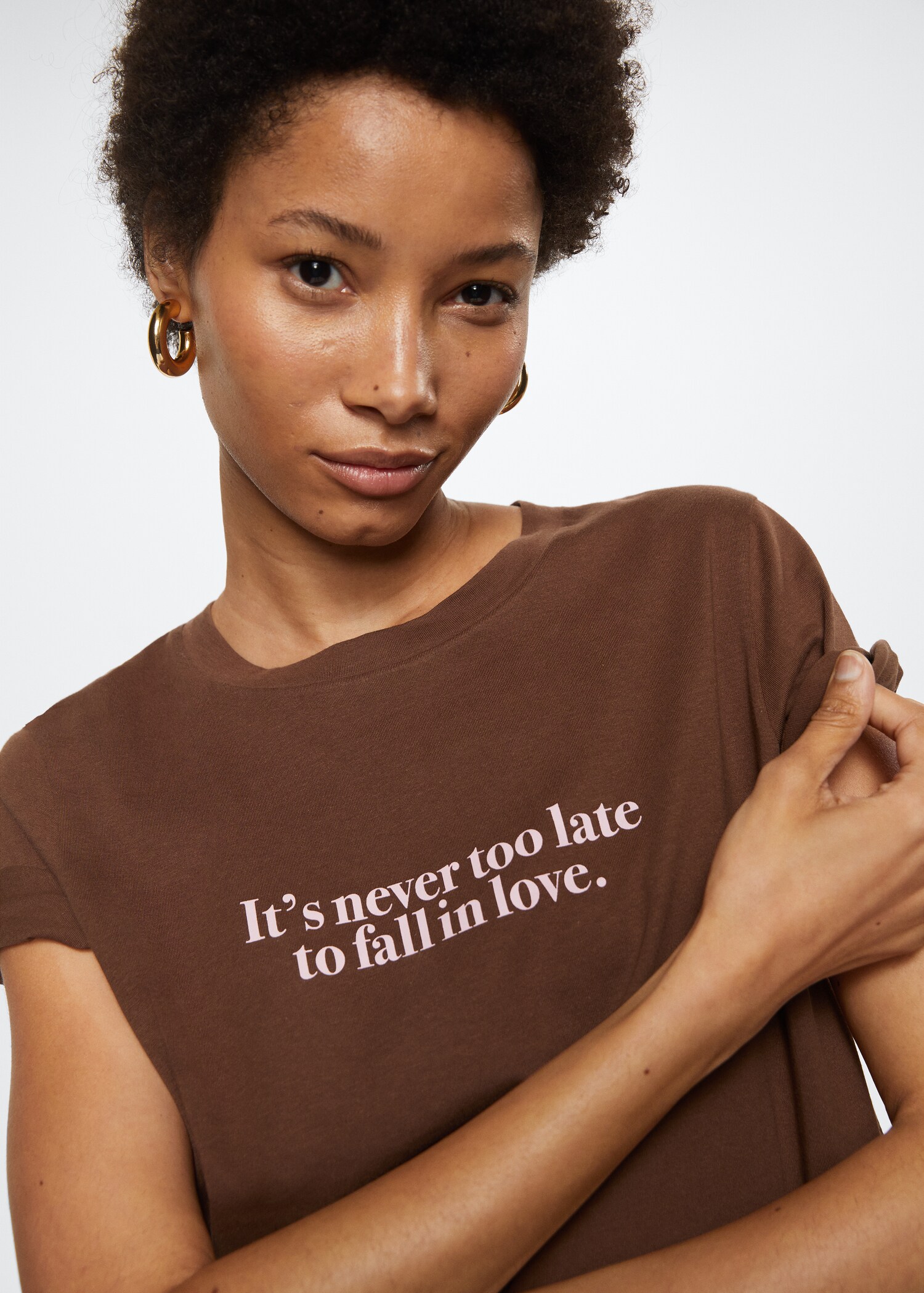 Katoenen T-shirt met boodschap - Detail van het artikel 1