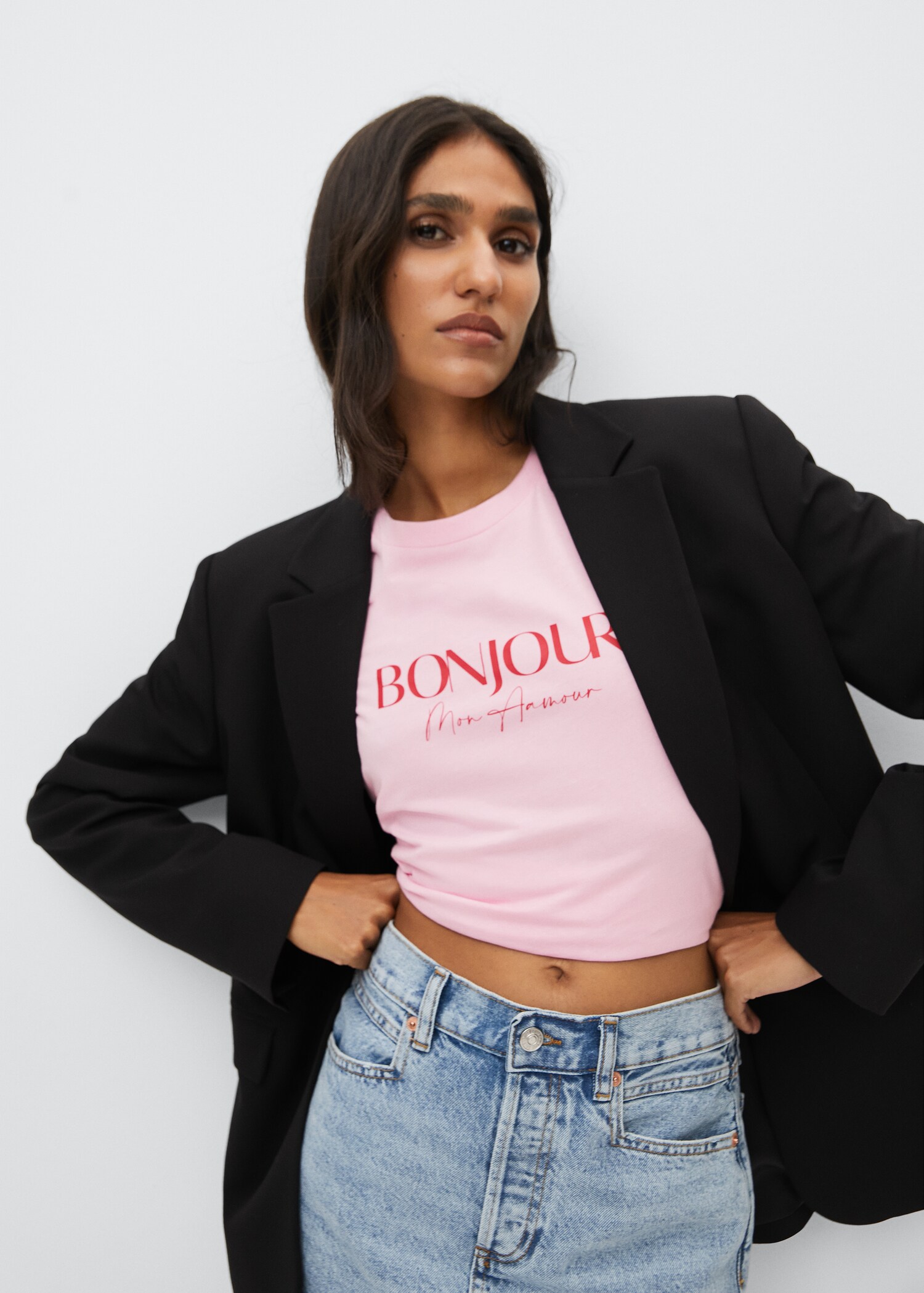 Katoenen T-shirt met boodschap - Detail van het artikel 1