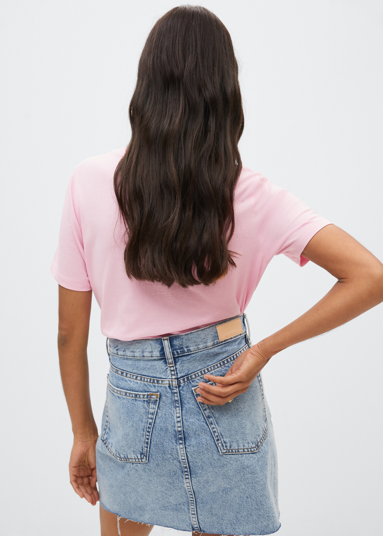 Katoenen T-shirt met boodschap - Achterkant van het artikel