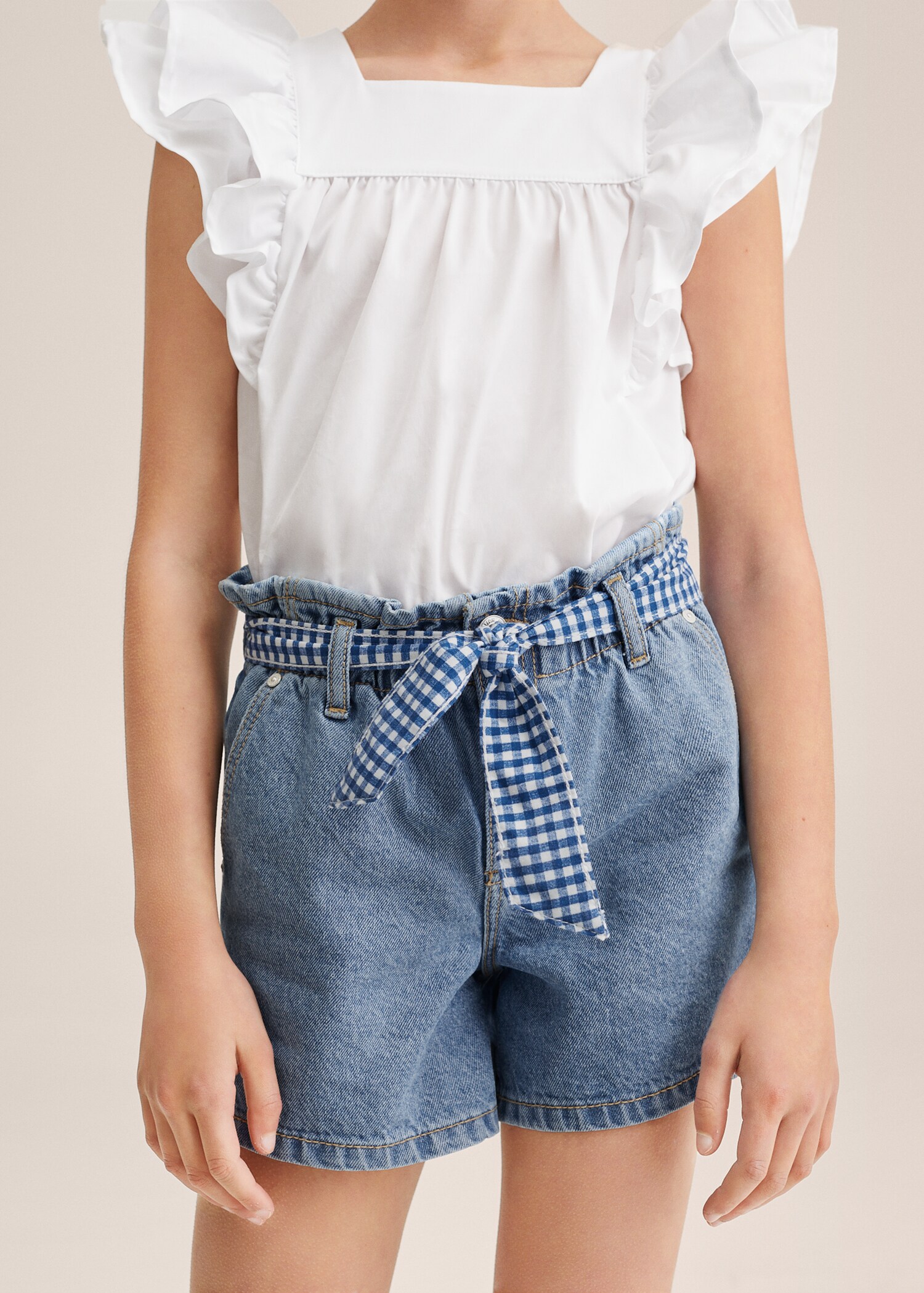 Bowed denim short - Details of the article 2