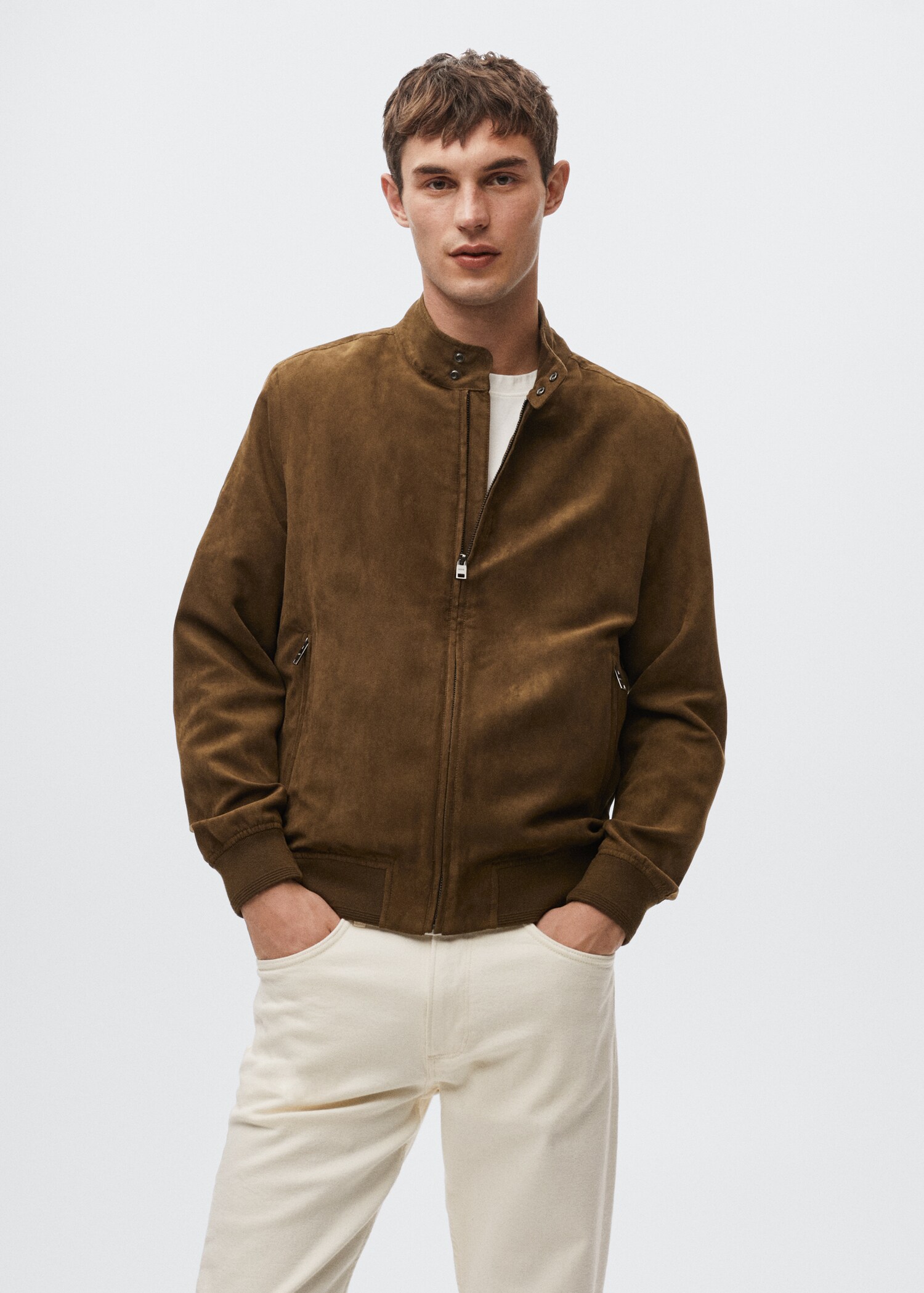 Jacke in Wildleder-Optik - Mittlere Ansicht