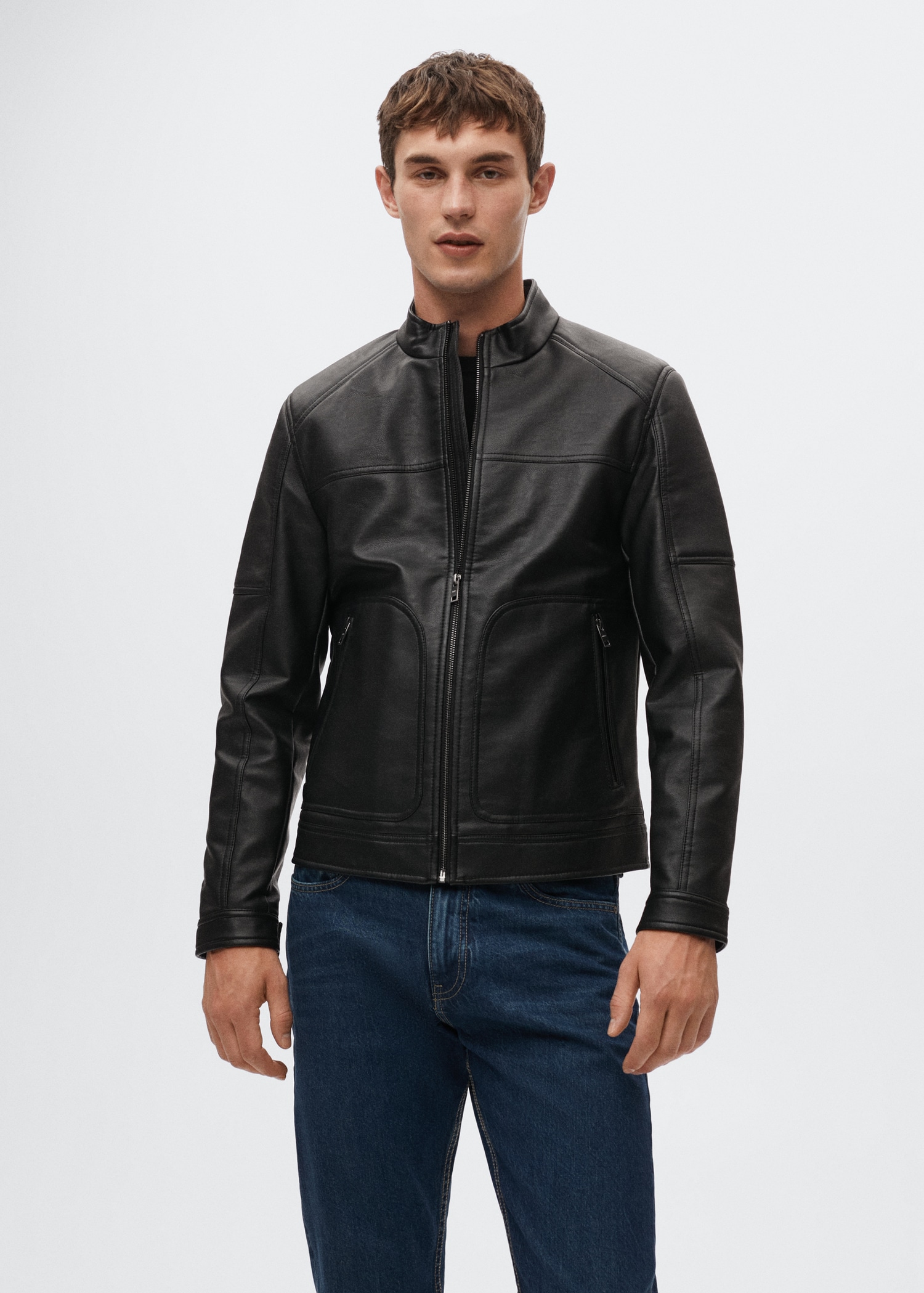 Faux-leather jacket Men MANGO China