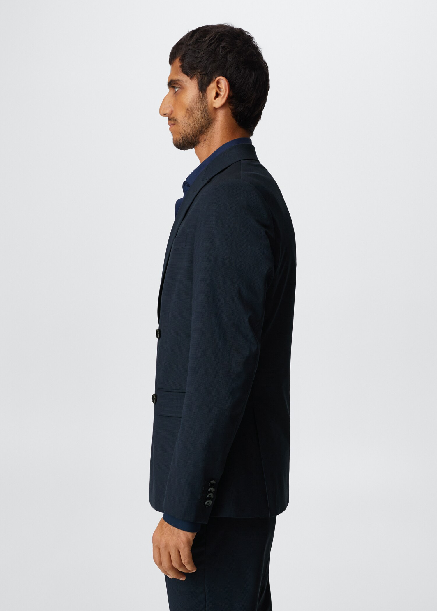 Двубортный костюмный пиджак slim fit - Деталь изделия 6