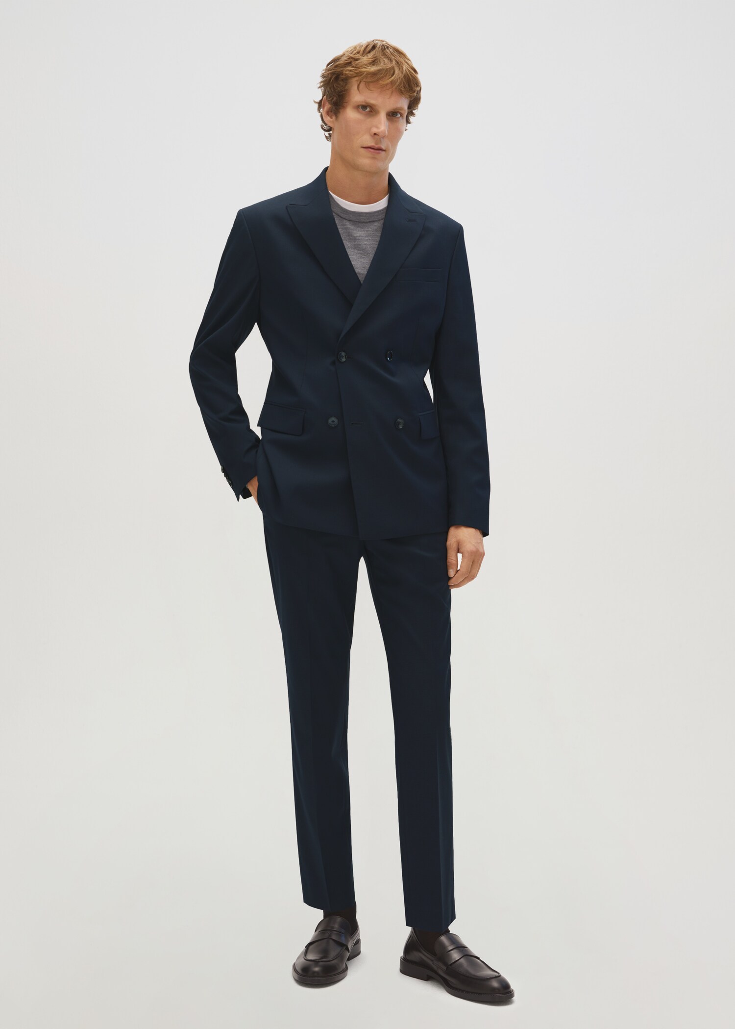 Двубортный костюмный пиджак slim fit - Деталь изделия 7