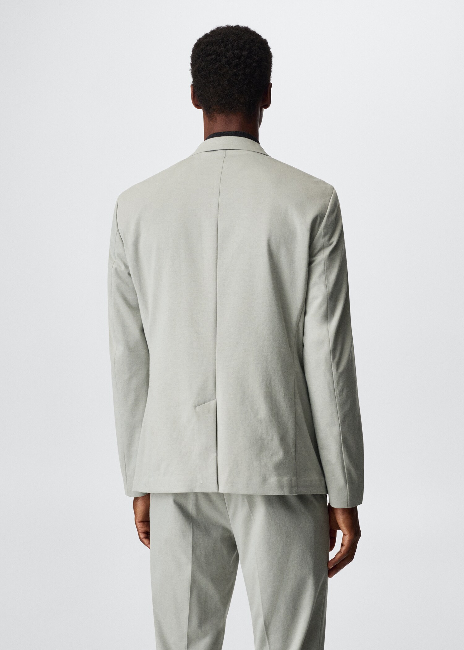 Slim-fit cotton suit jacket - Reverse of the article