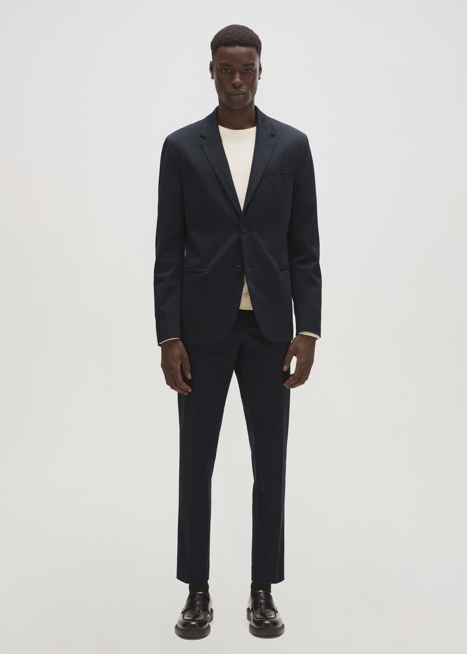 Slim-fit cotton suit blazer - Details of the article 7