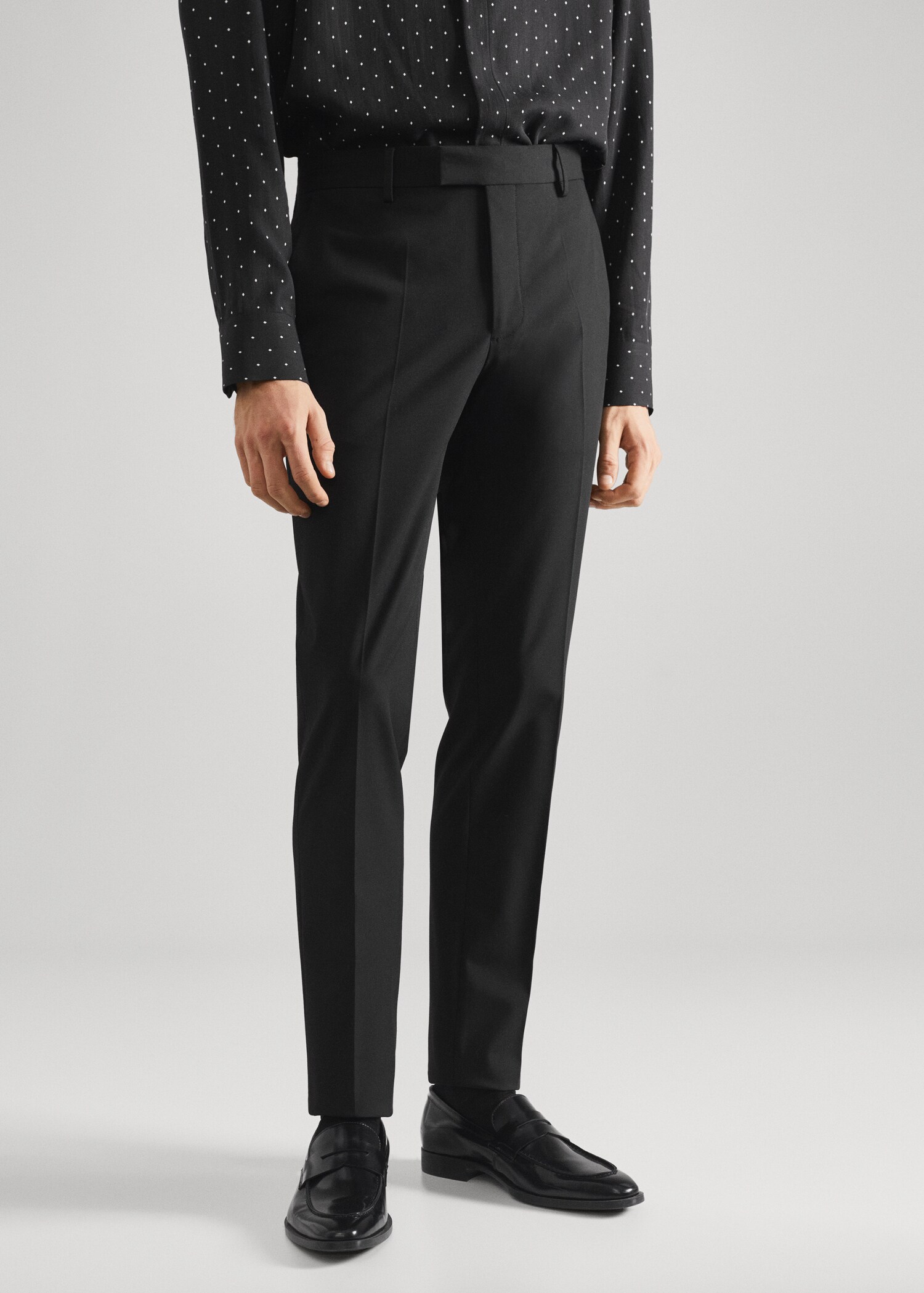 Calças de fato slim fit - Plano médio