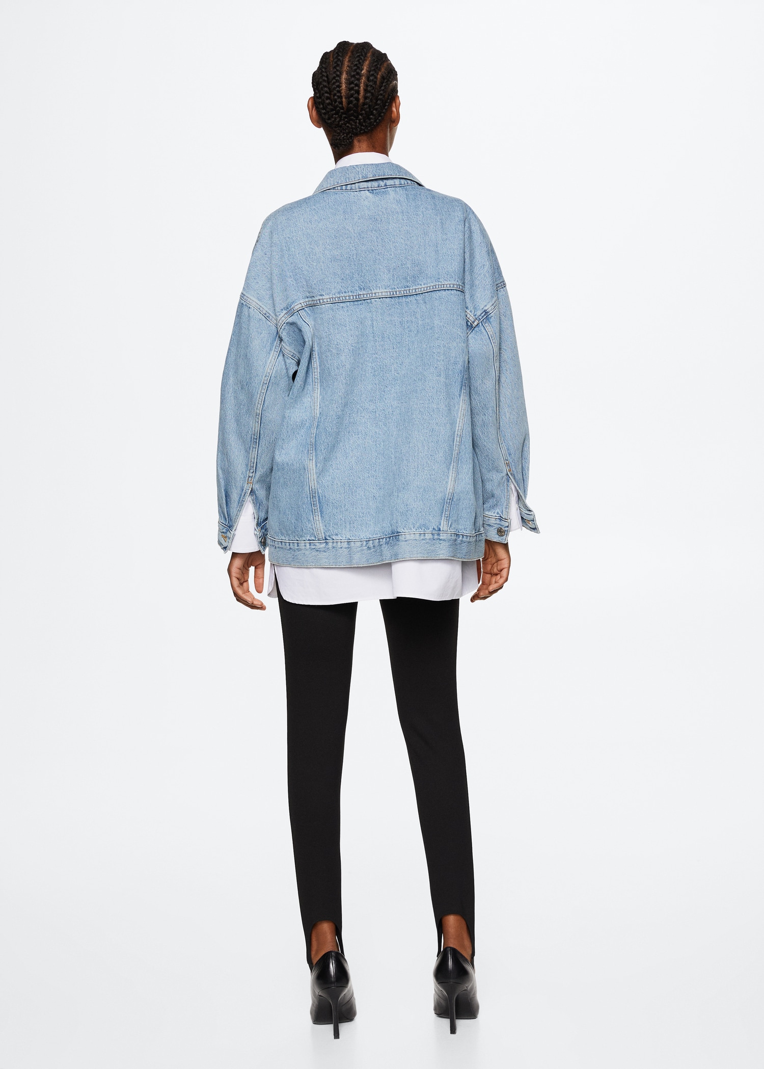 Oversize denim jacket Women MANGO Vietnam - Main Image