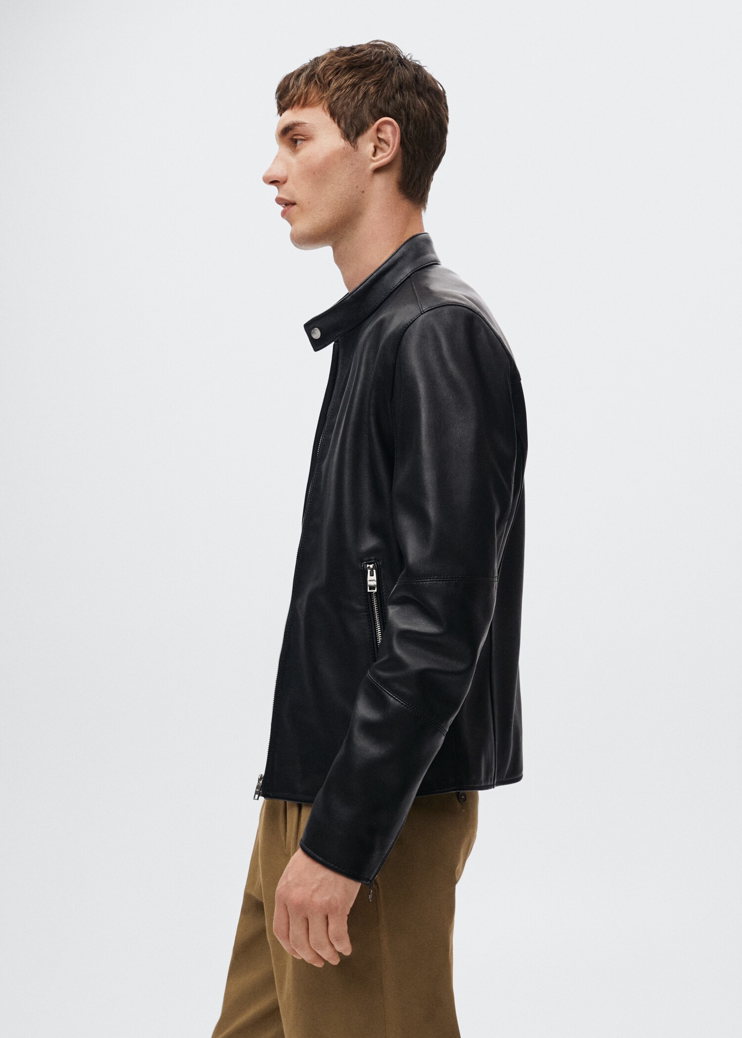 Blouson biker en cuir - Détail de l'article 2