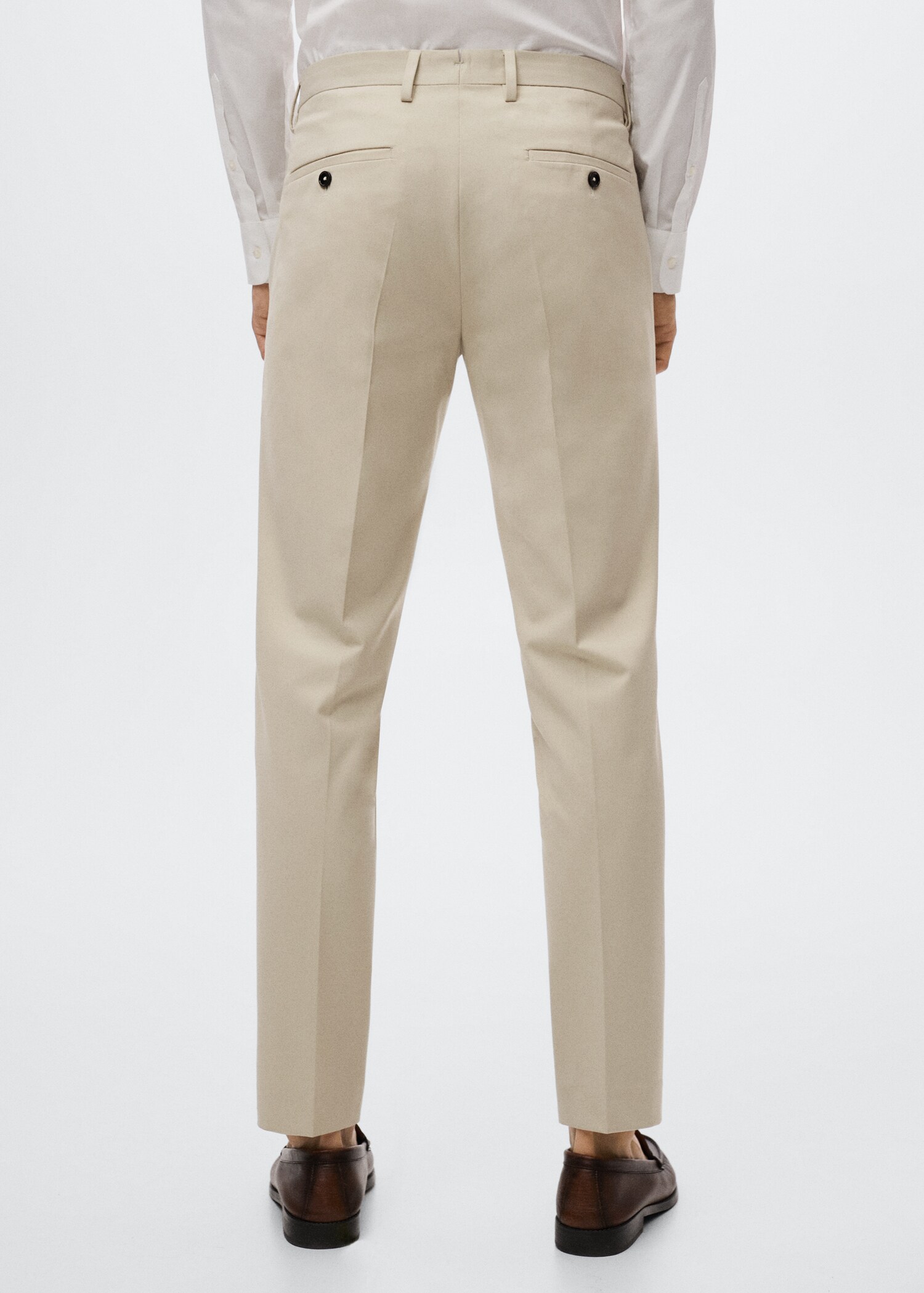 Костюмные брюки super slim fit - Обратная сторона изделия