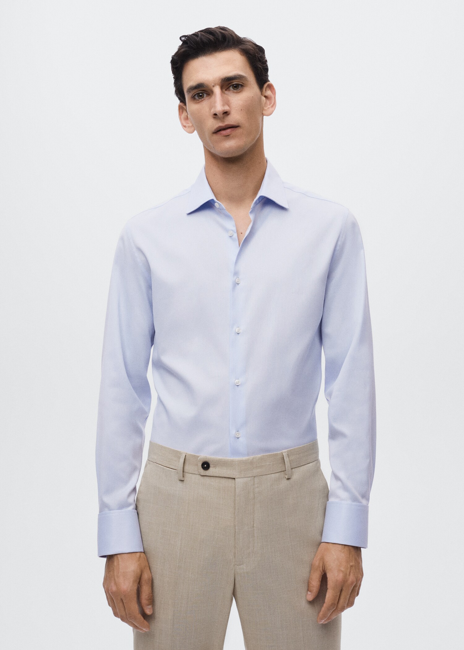 Chemise costume slim fit coton - Plan moyen