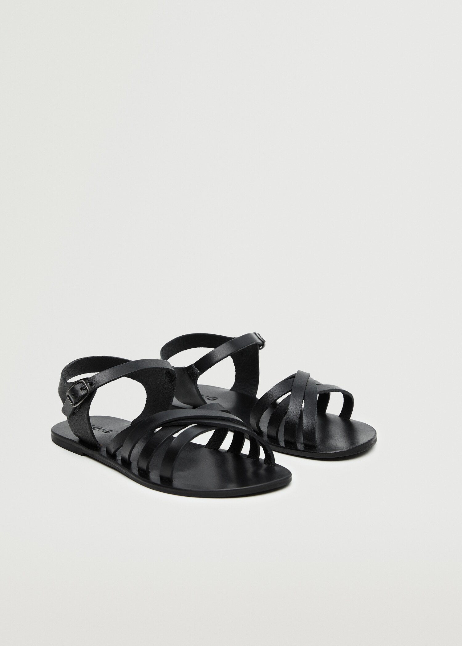 Leather straps sandals - Medium plane