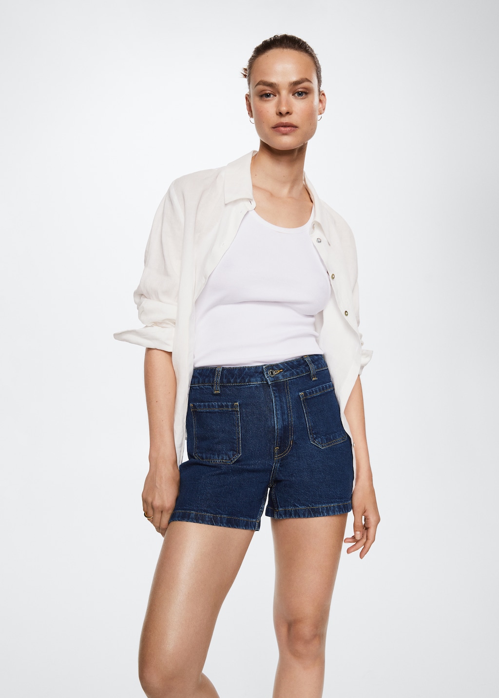 Mango jean shorts outlet