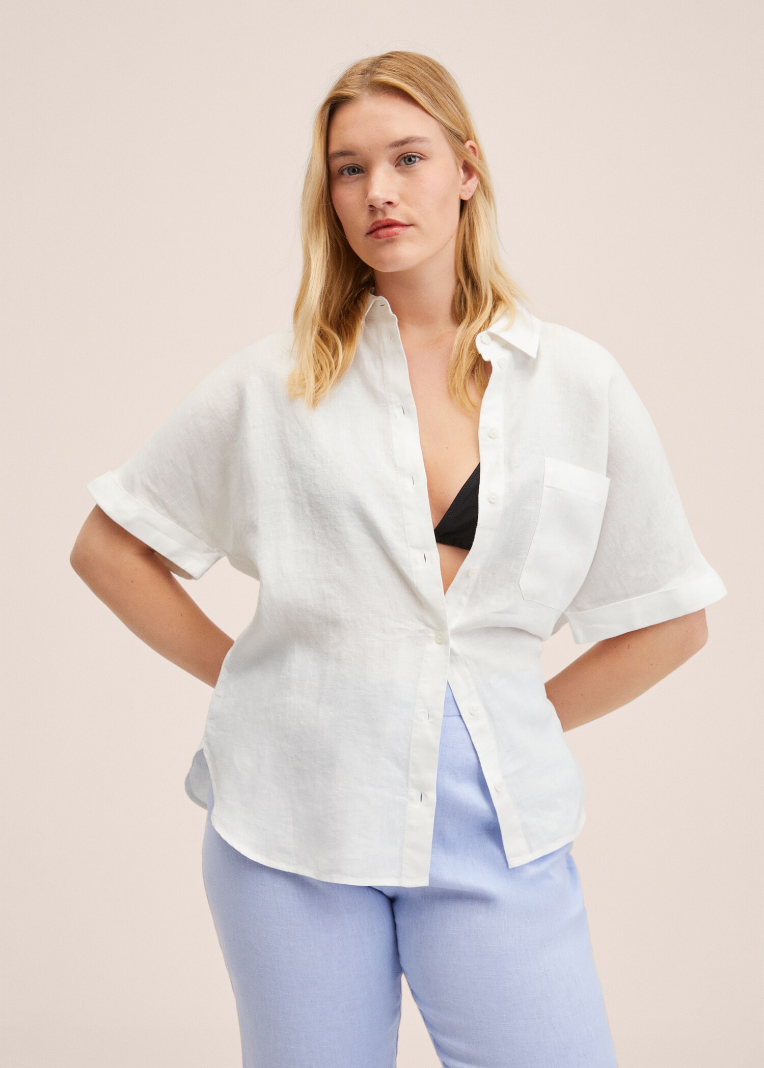 Linen 100% shirt - Details of the article 4