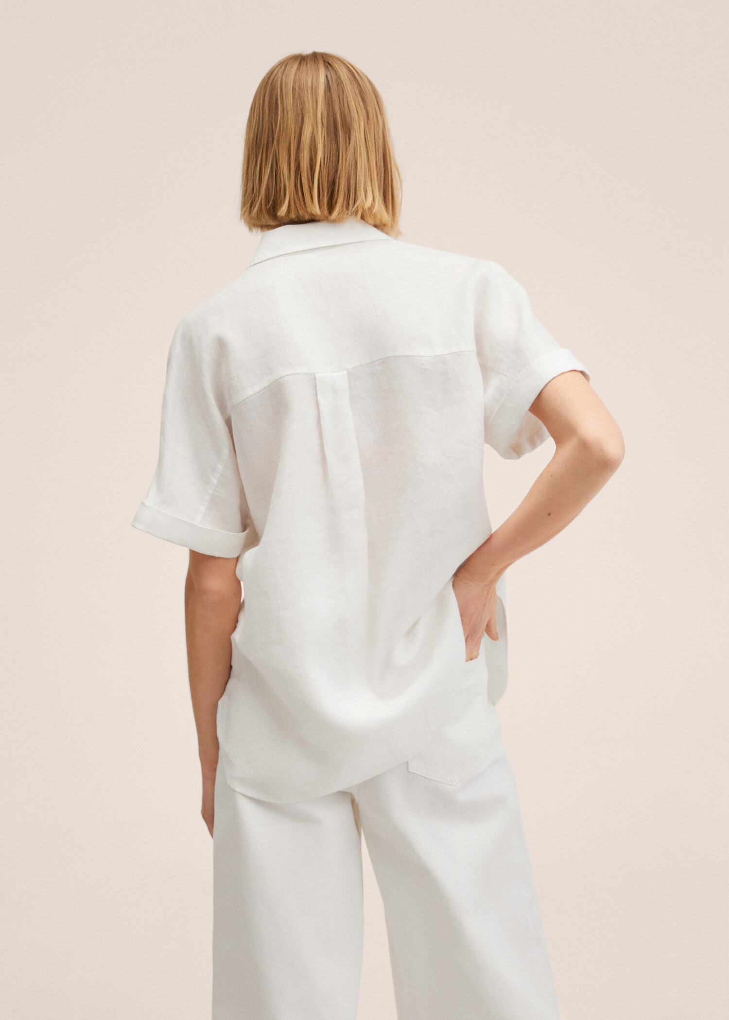 Linen 100% shirt - Reverse of the article
