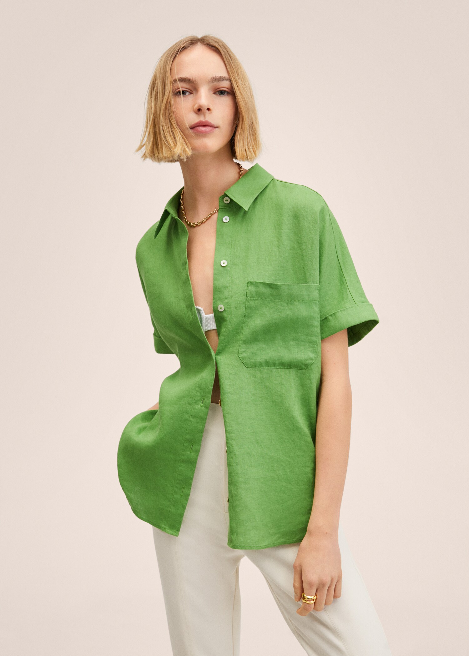 Linen 100% shirt - Medium plane