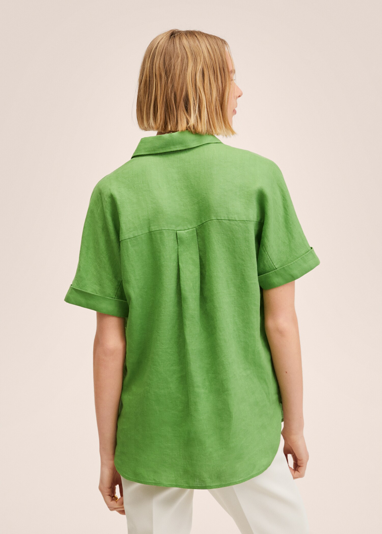 Linen 100% shirt - Reverse of the article