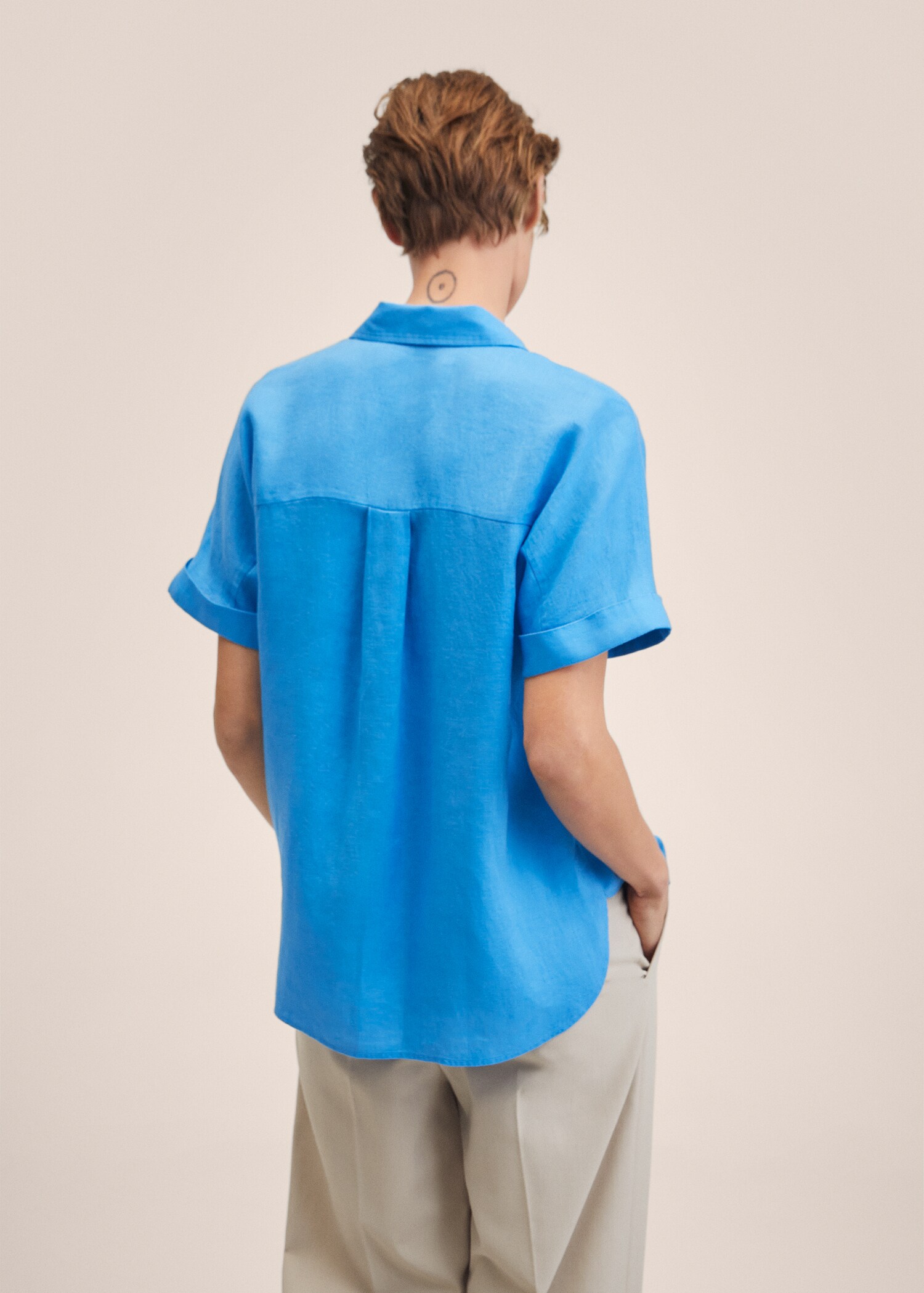 Linen 100% shirt - Reverse of the article