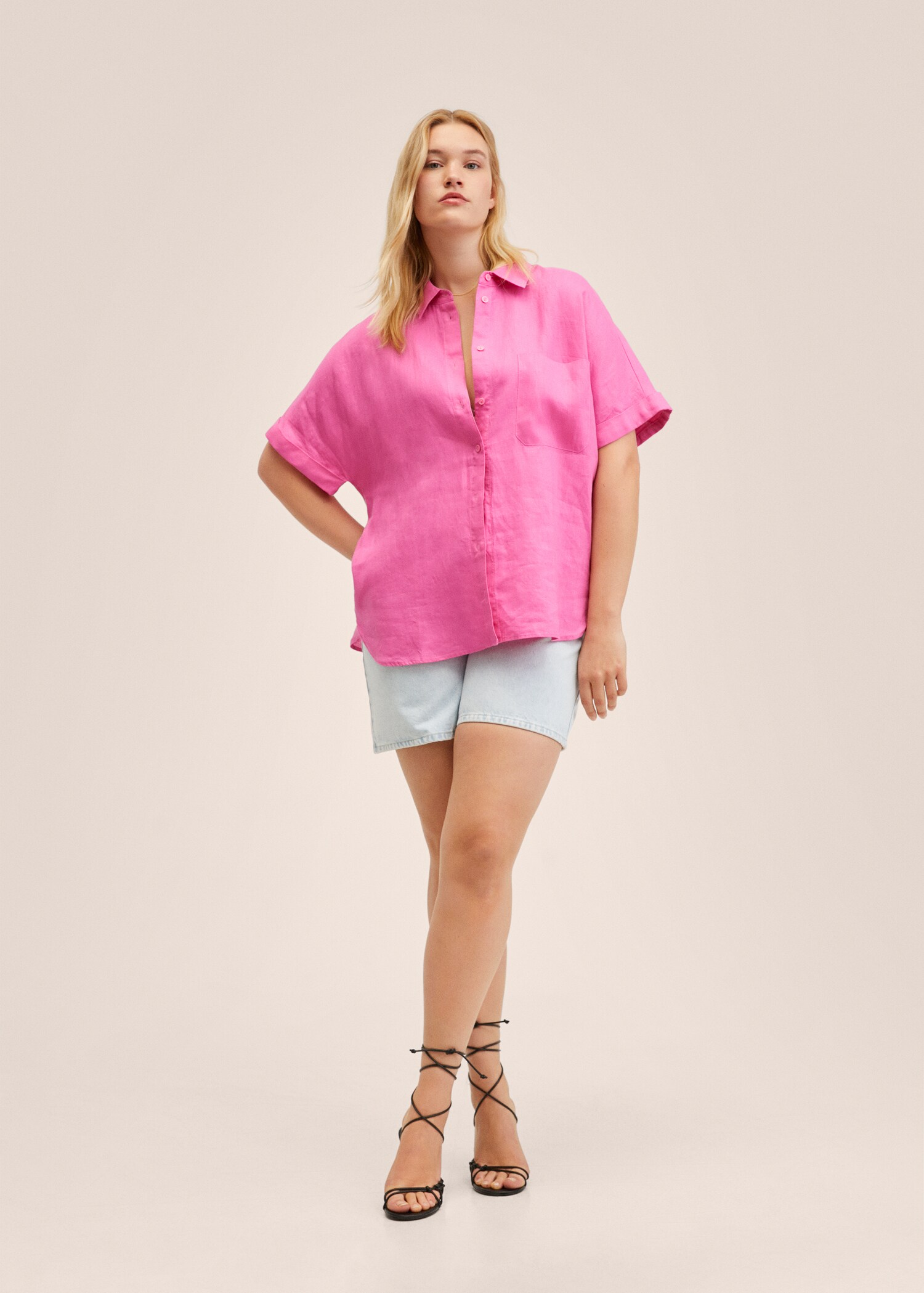Linen 100% shirt - Details of the article 3