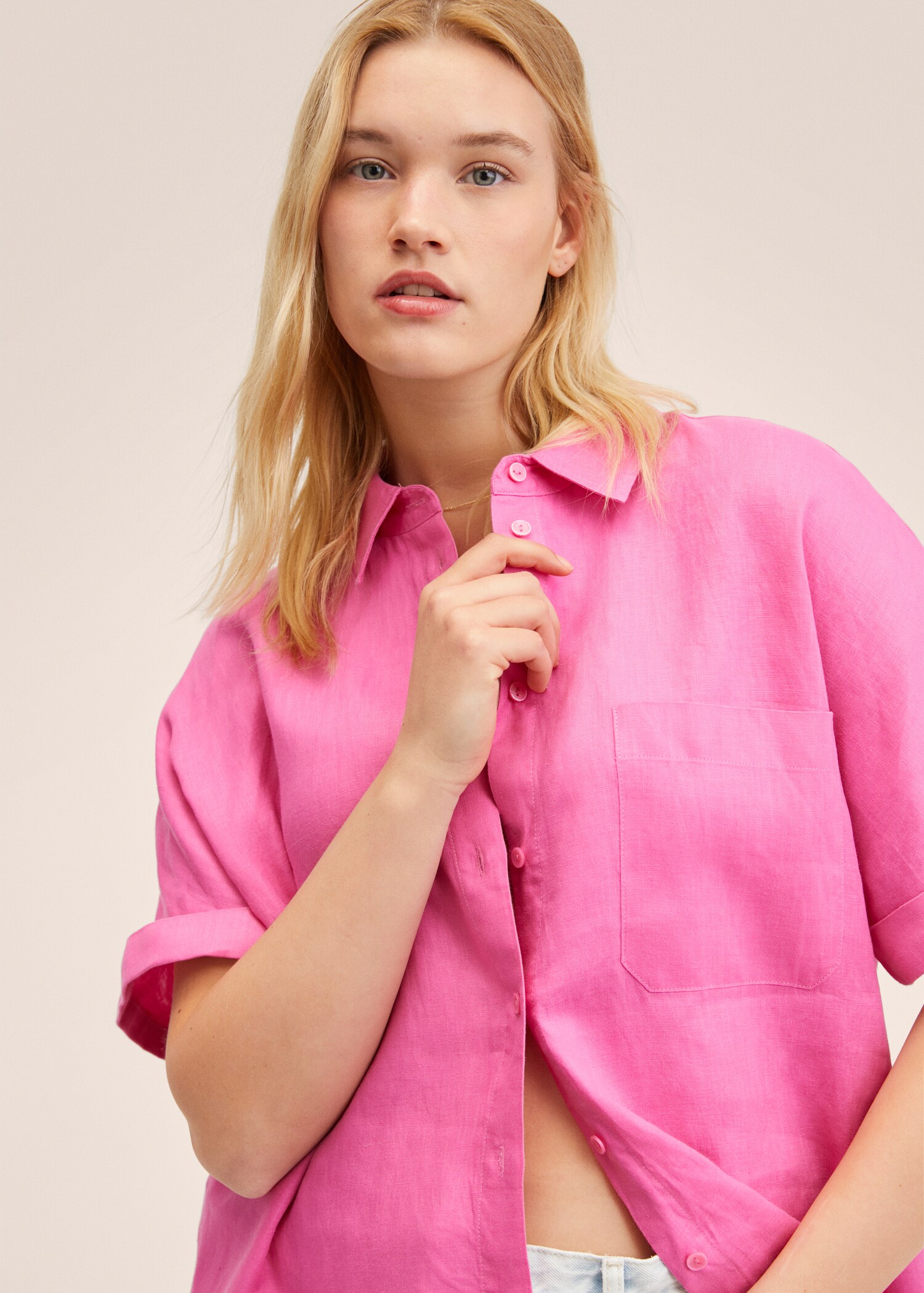 Linen 100% shirt - Details of the article 4
