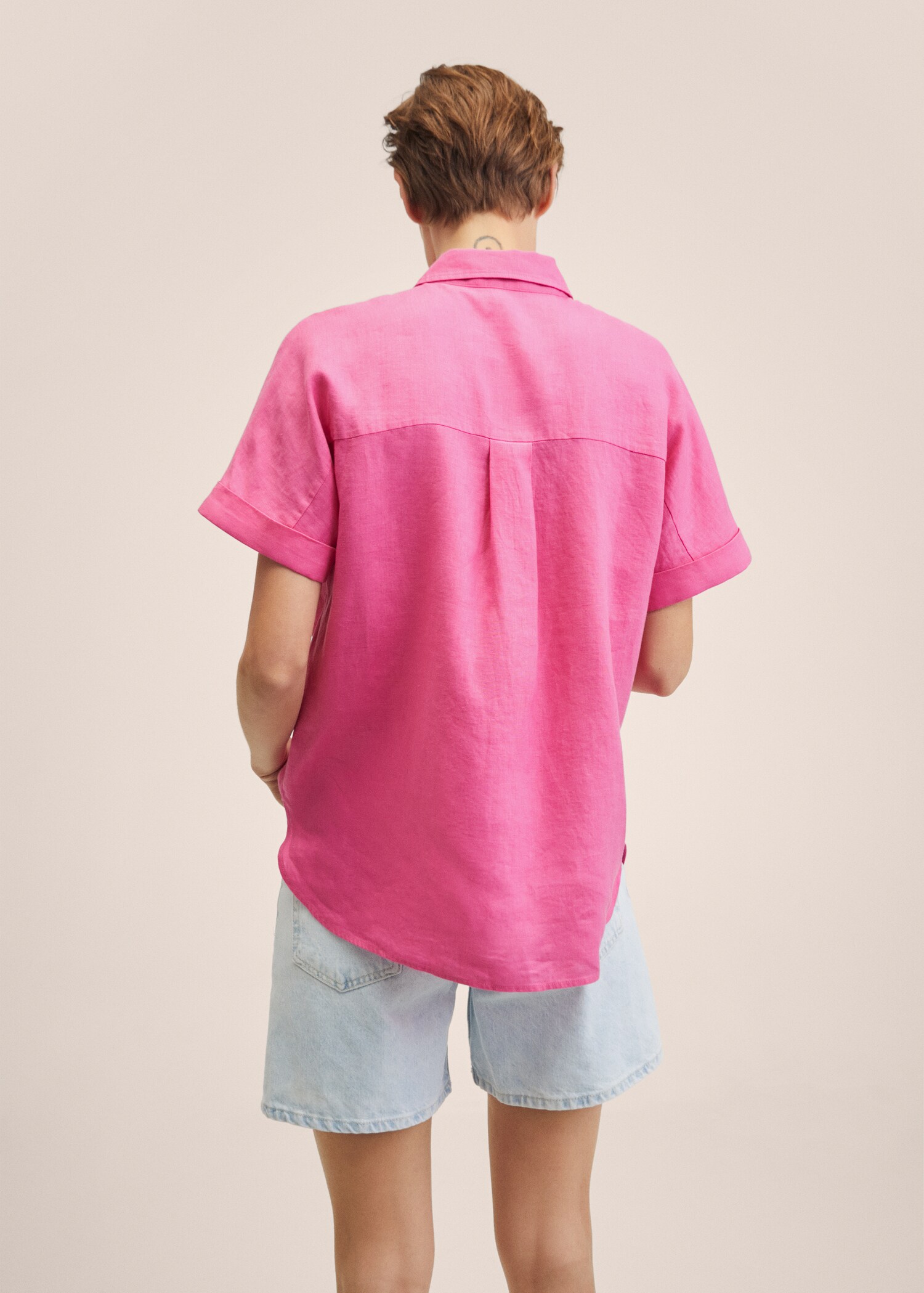 Linen 100% shirt - Reverse of the article