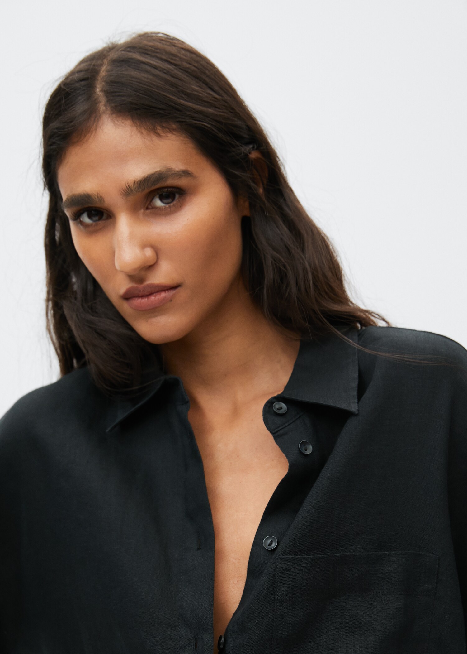 Linen 100% shirt - Details of the article 2