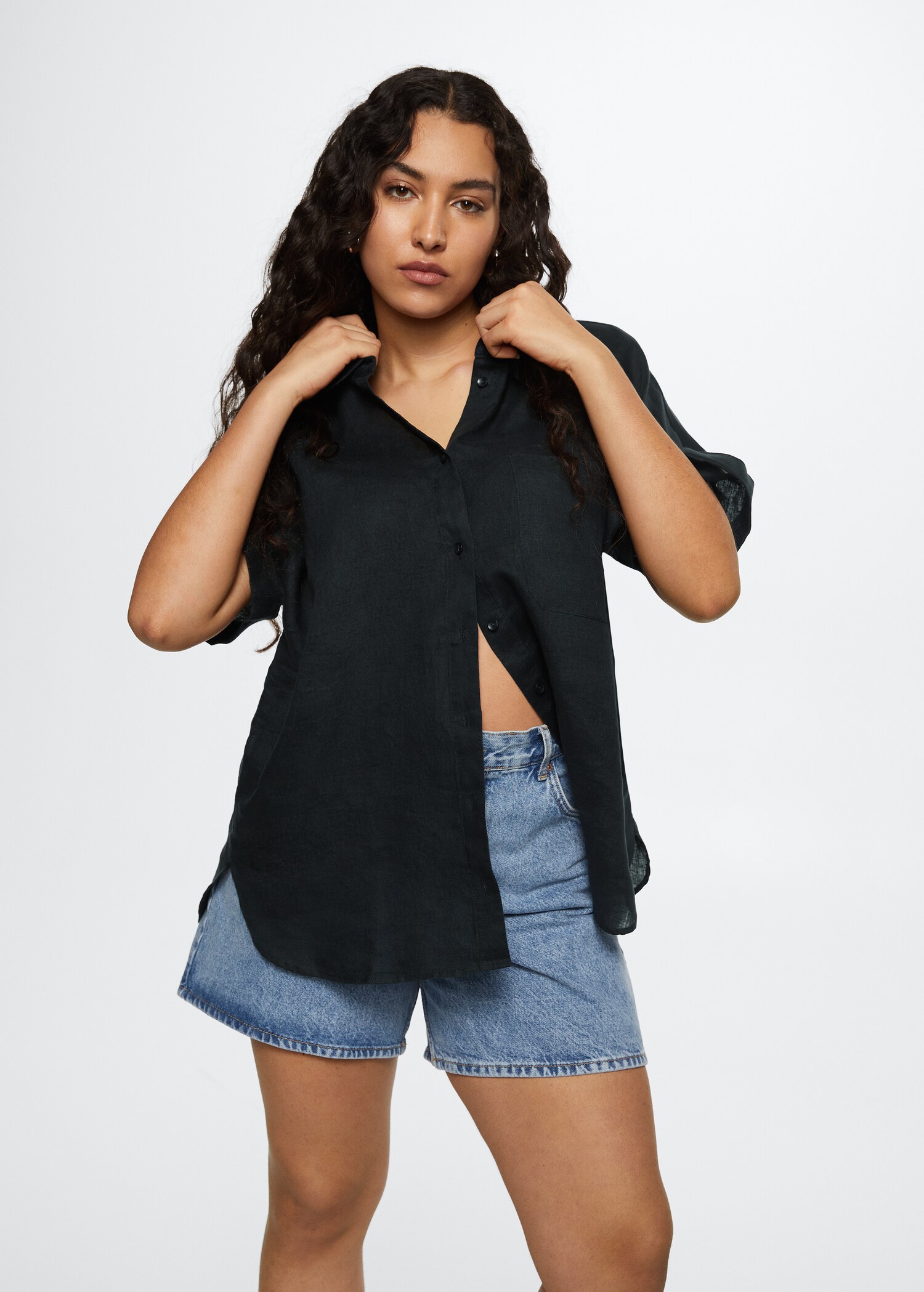 Linen 100% shirt - Details of the article 4