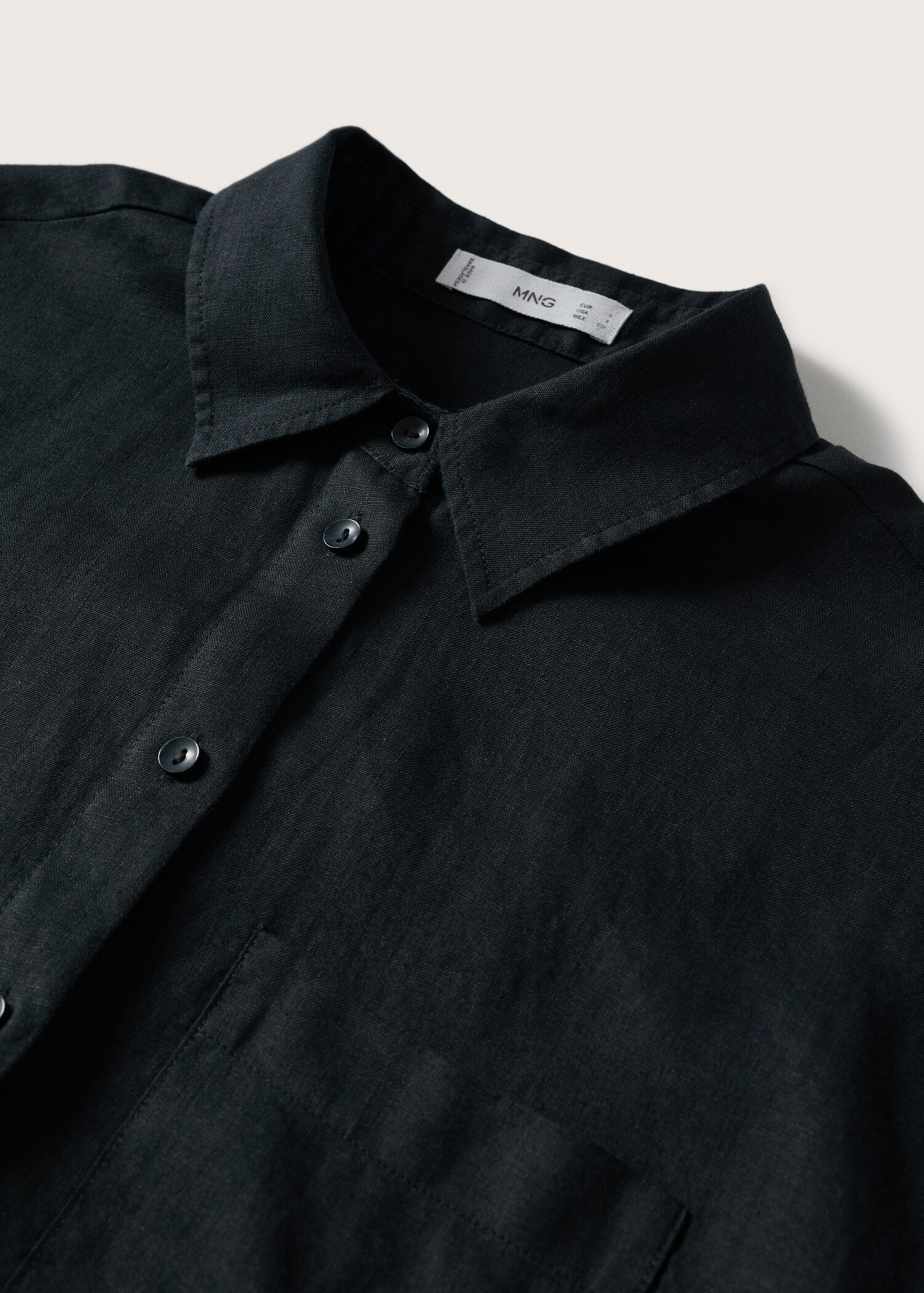 Linen 100% shirt - Details of the article 8