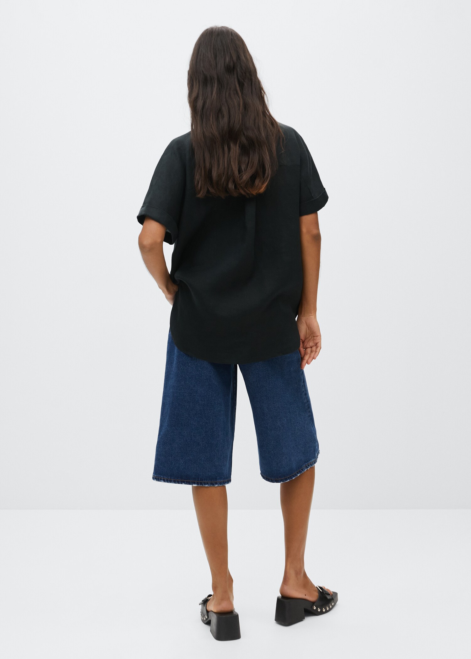 Linen 100% shirt - Reverse of the article