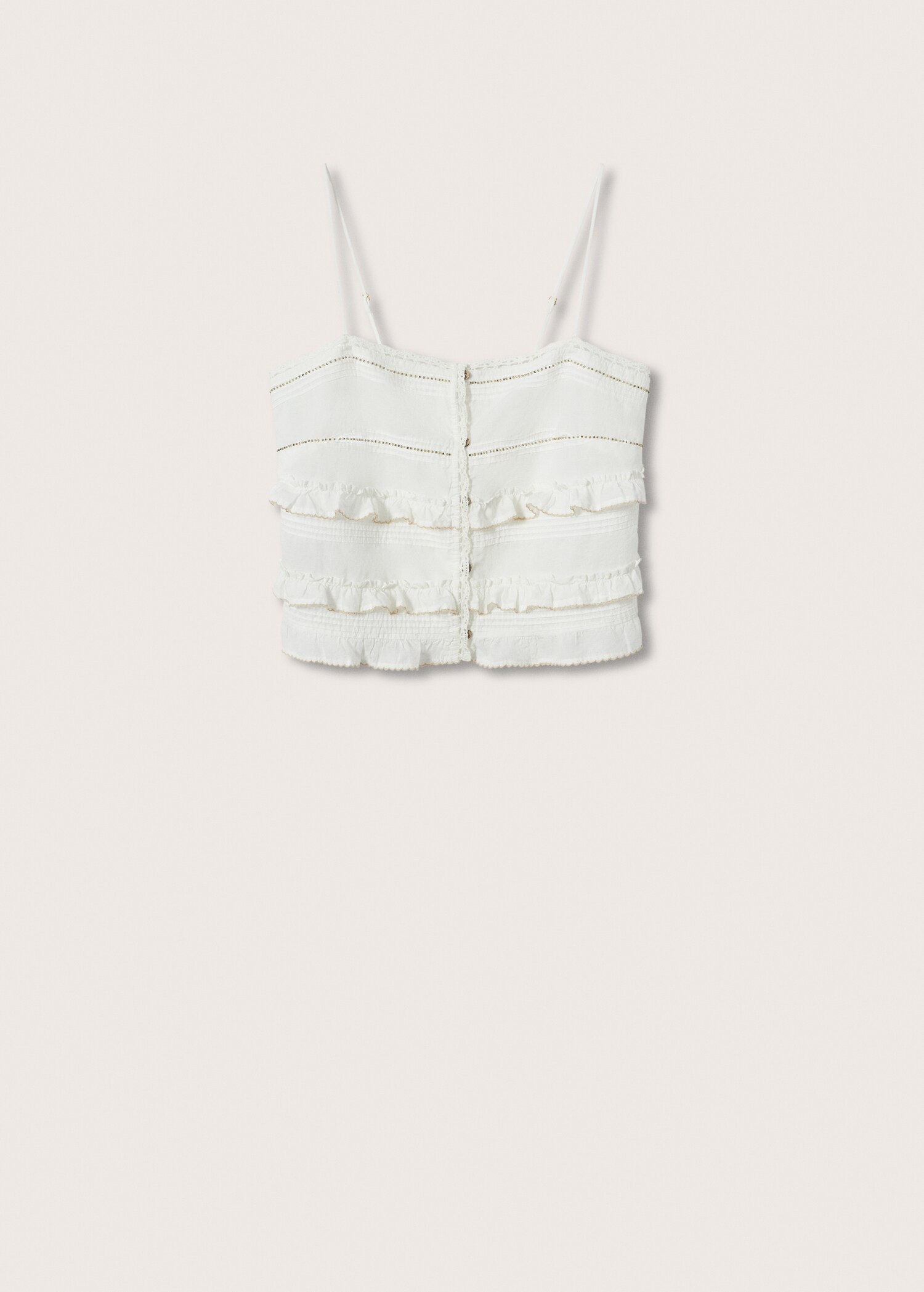 Ruffled cotton top - Article without model