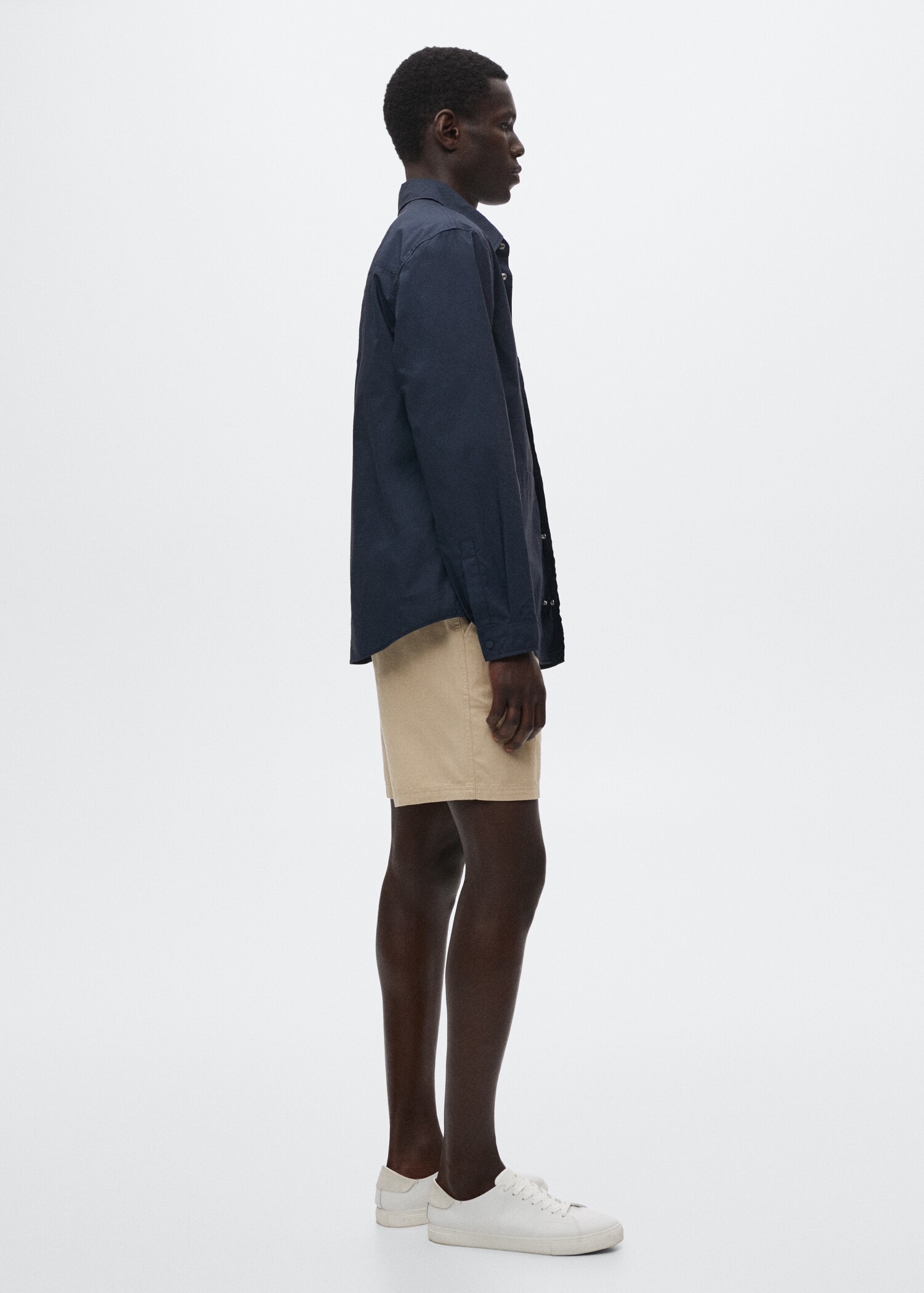 Chest-pocket cotton overshirt - Details of the article 2