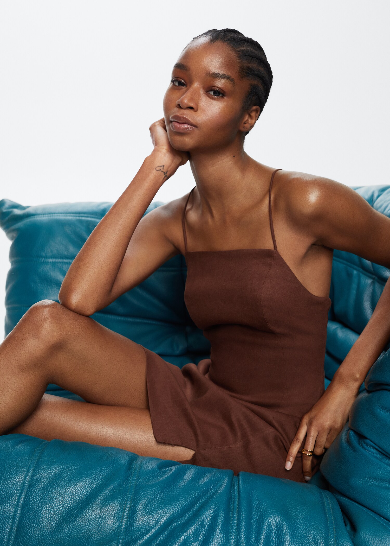 Linen strap dress - Details of the article 2