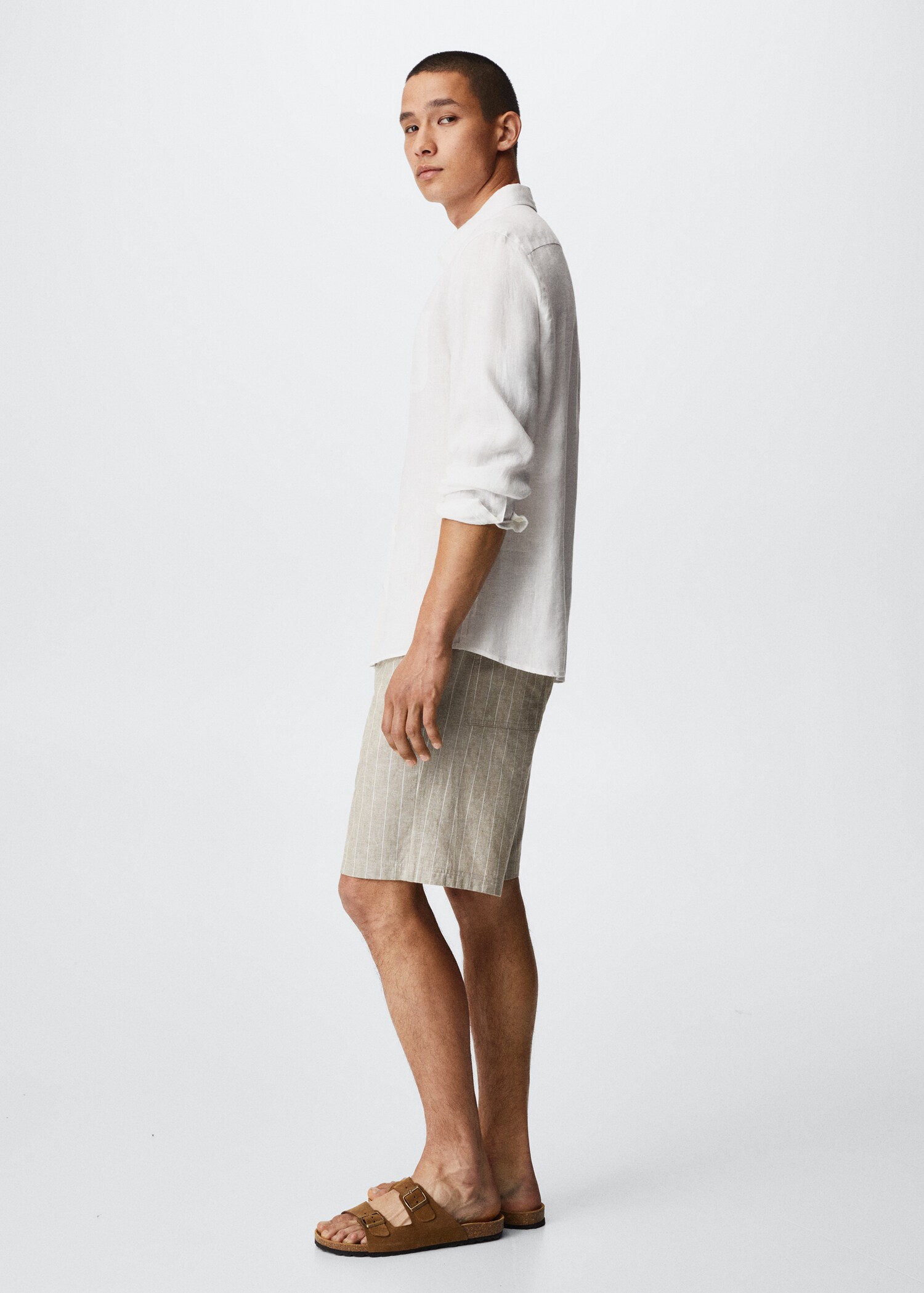 Camisa de 100% linho slim fit - Pormenor do artigo 2