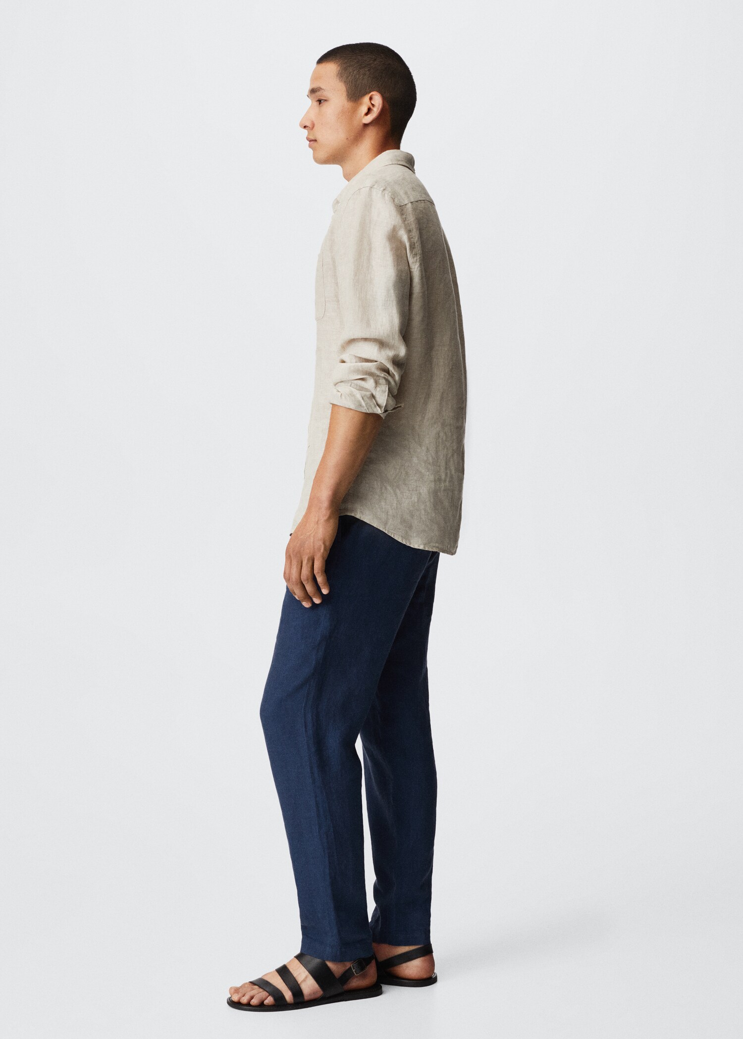 Camisa de 100% linho slim fit - Pormenor do artigo 2