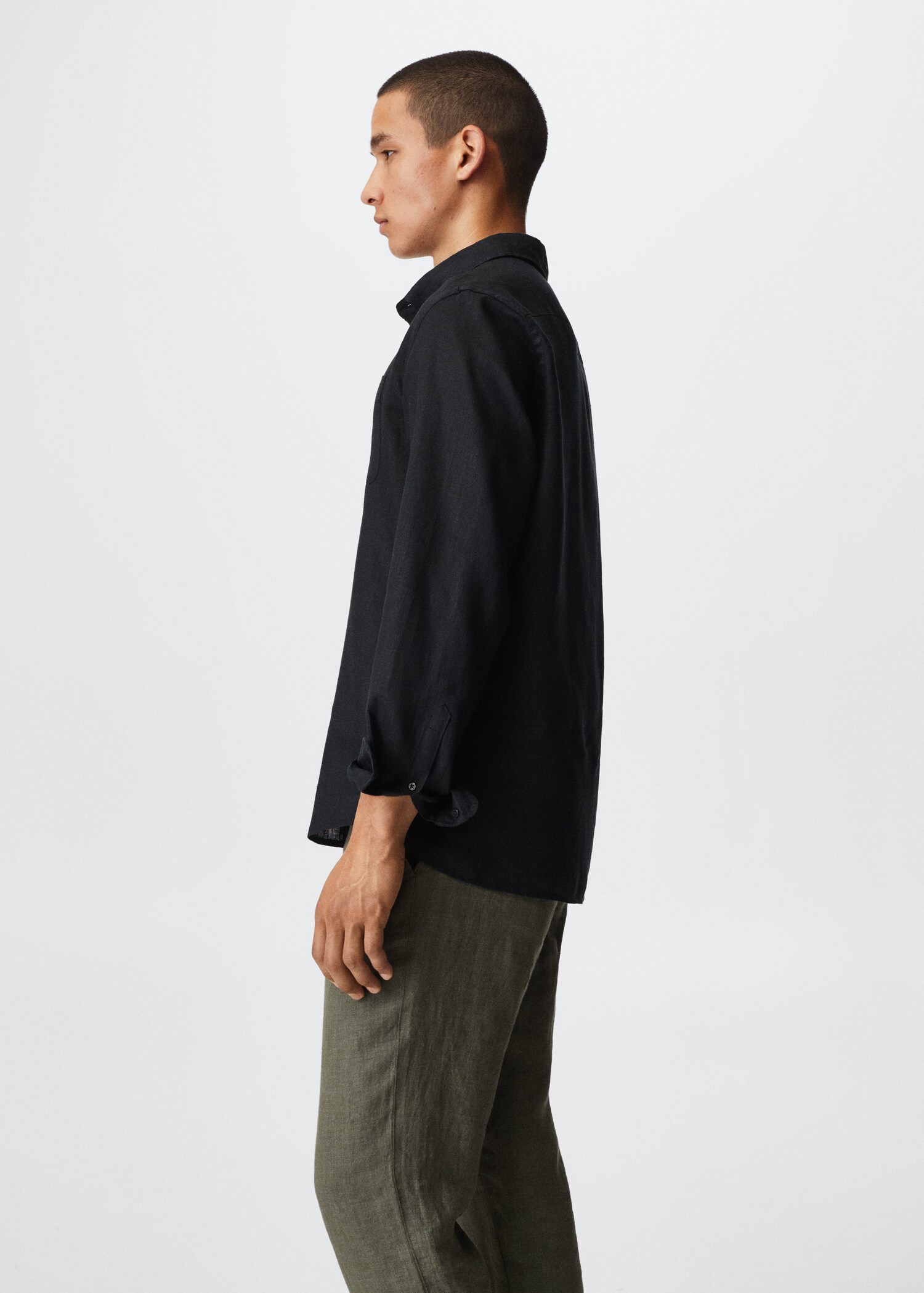 Camisa de 100% linho slim fit - Pormenor do artigo 2