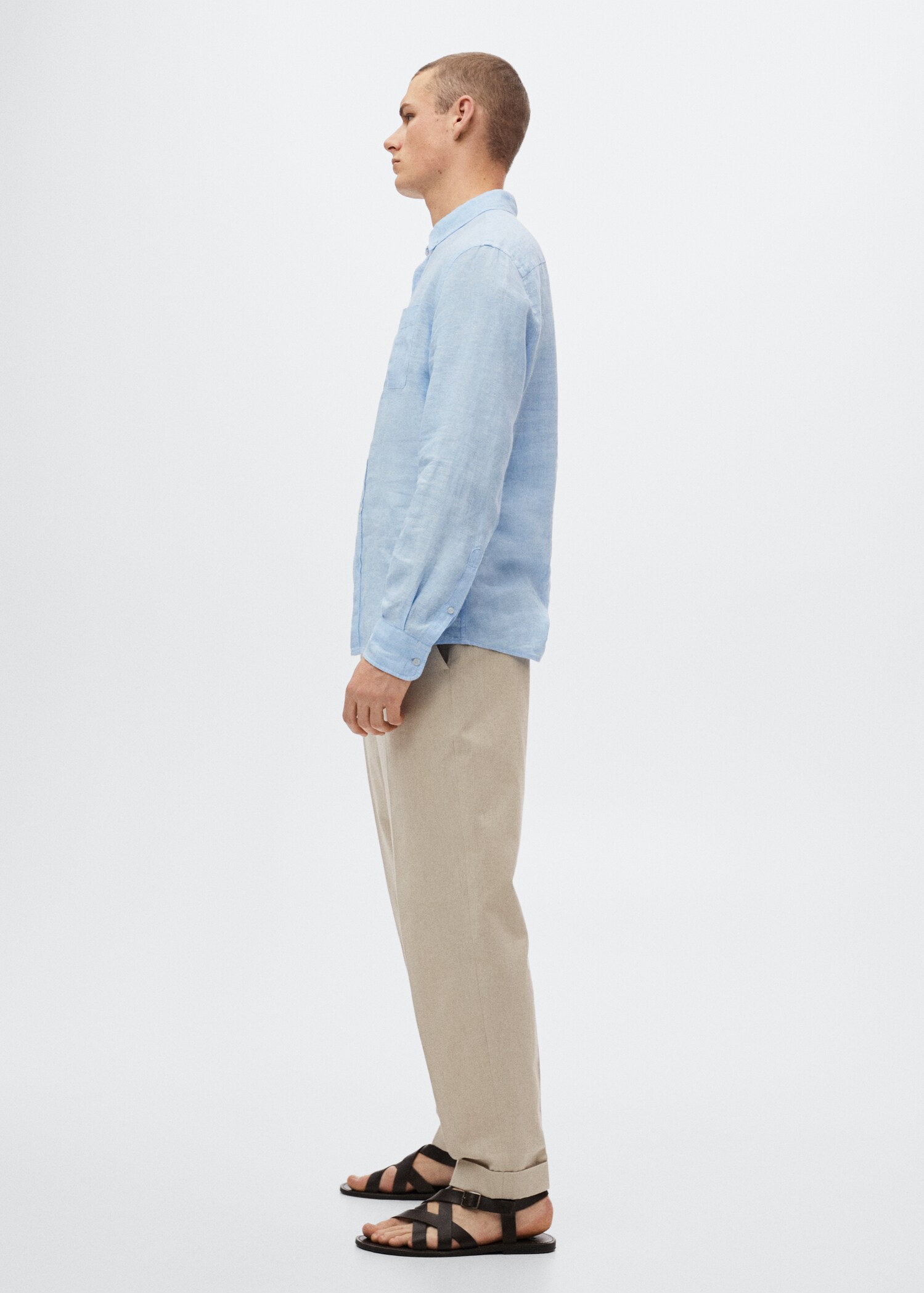 Camisa de 100% linho slim fit - Pormenor do artigo 2