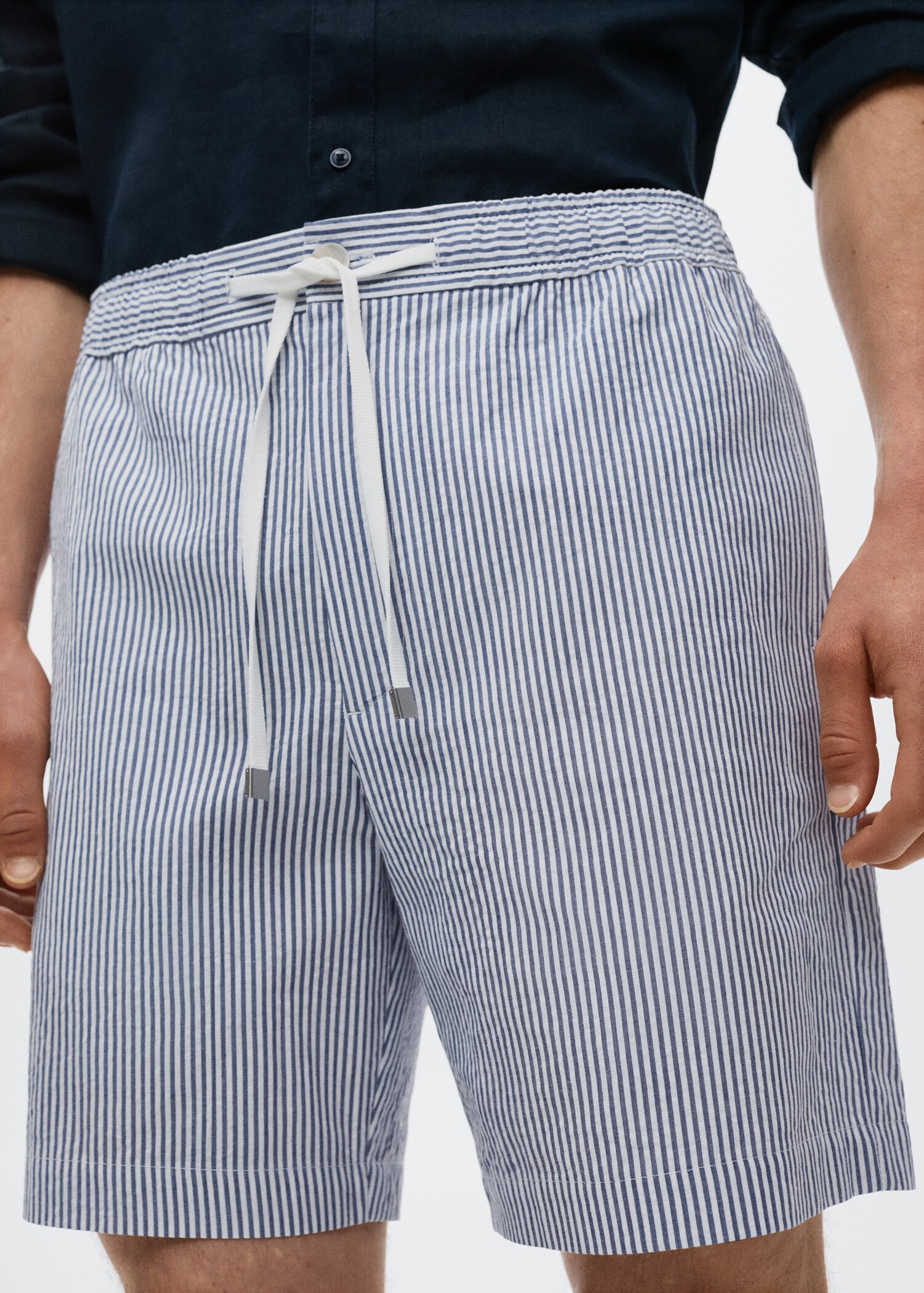 Stripete bermudas seersucker - Artikkeldetalj 1
